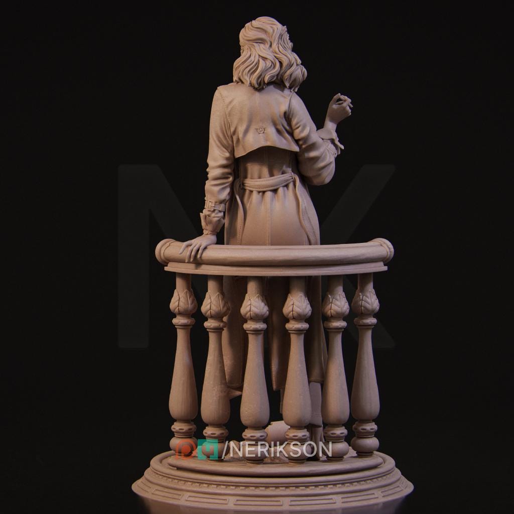 Laura the Detective | Female Noir Lovecraftian Collectible Miniature Statue | 75mm / 140mm | by Nerikson