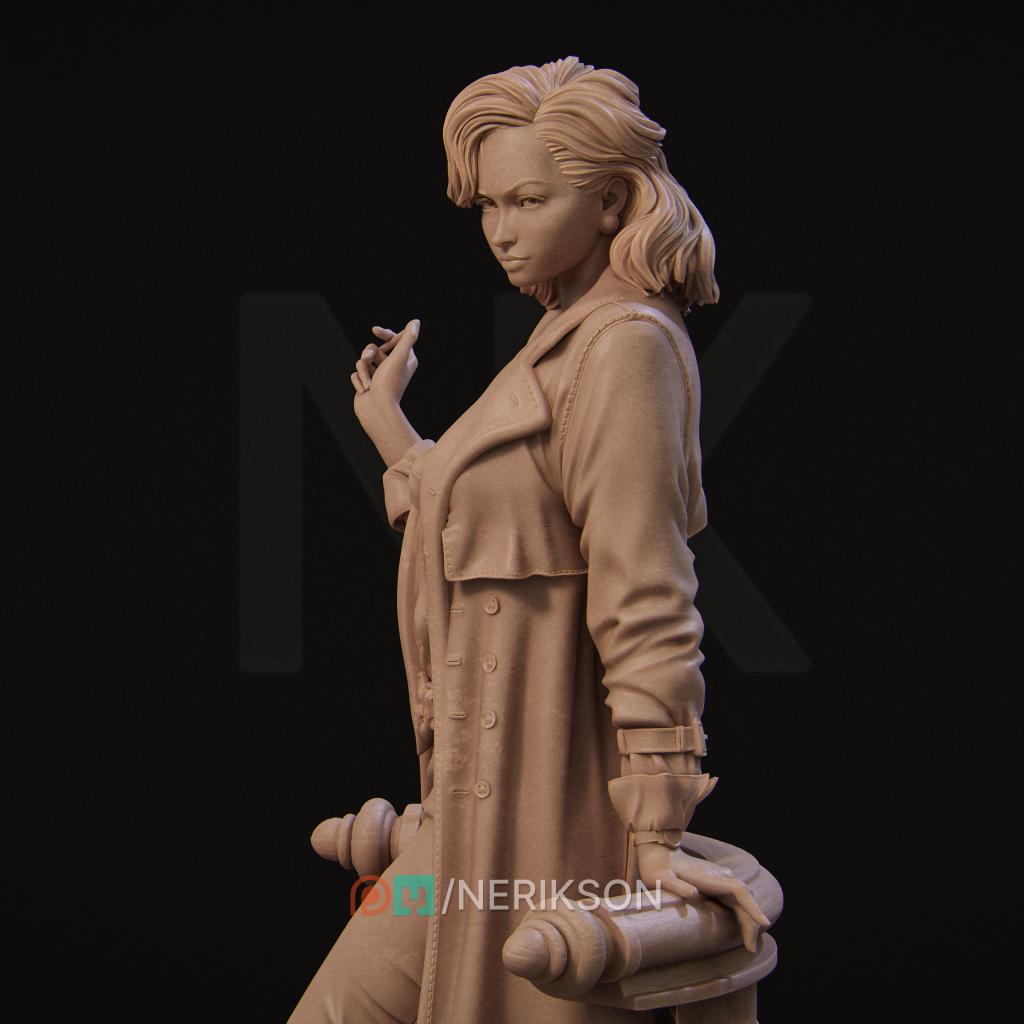 Laura the Detective | Female Noir Lovecraftian Collectible Miniature Statue | 75mm / 140mm | by Nerikson