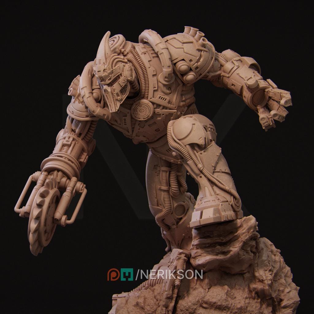 Neo-Nixxi Robot | Cyberpunk Automaton Mecha Collectible Miniature Statue | 75mm / 140mm | by Nerikson