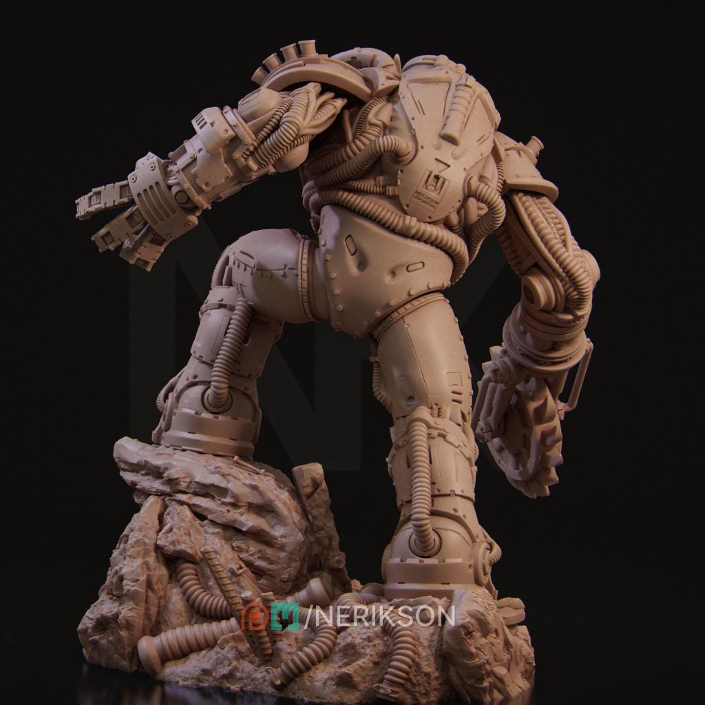 Neo-Nixxi Robot | Cyberpunk Automaton Mecha Collectible Miniature Statue | 75mm / 140mm | by Nerikson