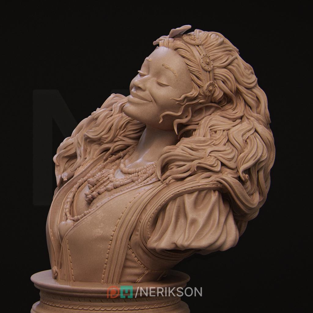 Inithia Bust | Collectible Female Bust Statue Miniature | by Nerikson