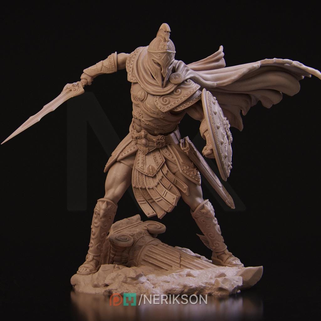 Perseus the Slayer Hero | Greek & Roman Myth Warrior Collectible Miniature Statue | 75mm / 140mm | by Nerikson
