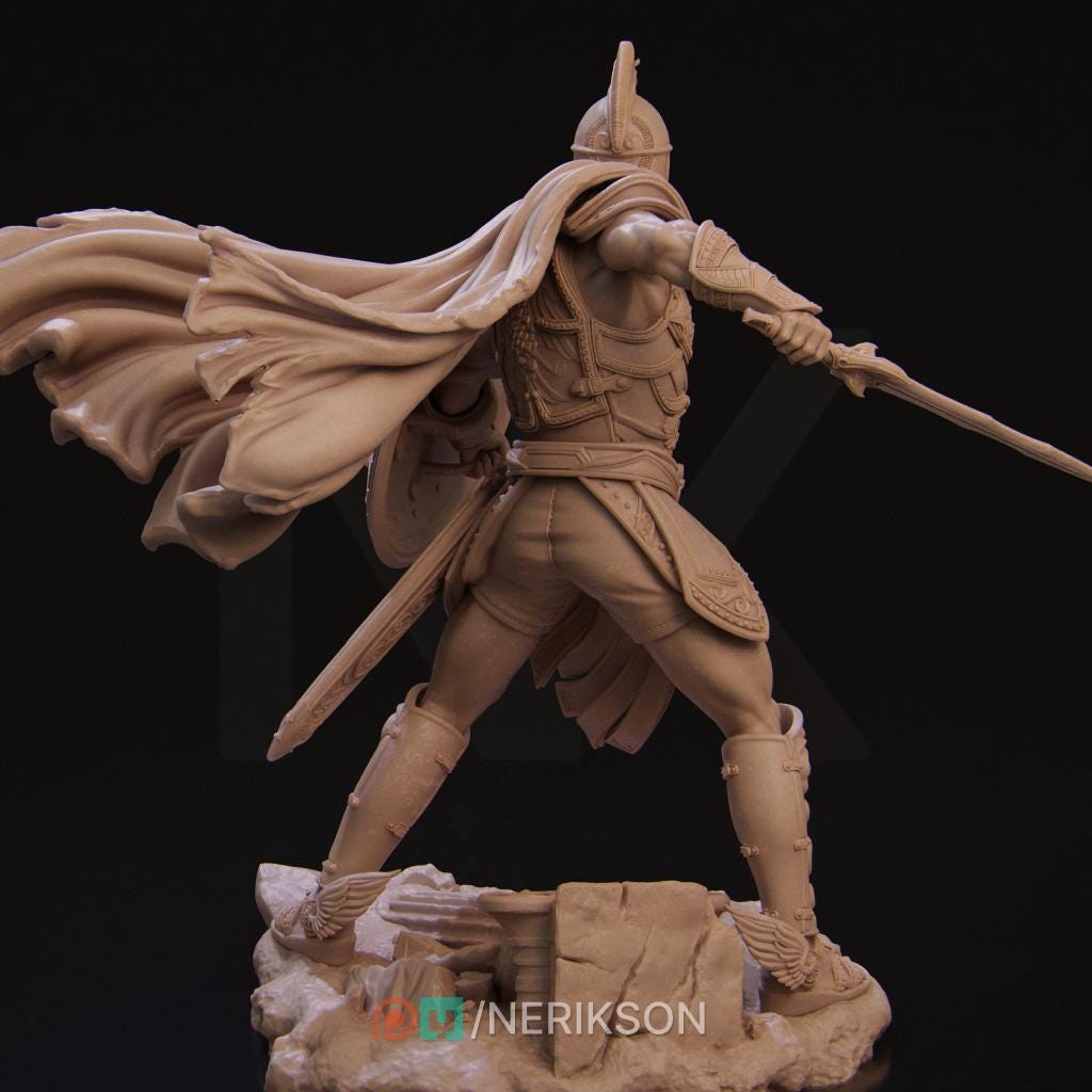 Perseus the Slayer Hero | Greek & Roman Myth Warrior Collectible Miniature Statue | 75mm / 140mm | by Nerikson