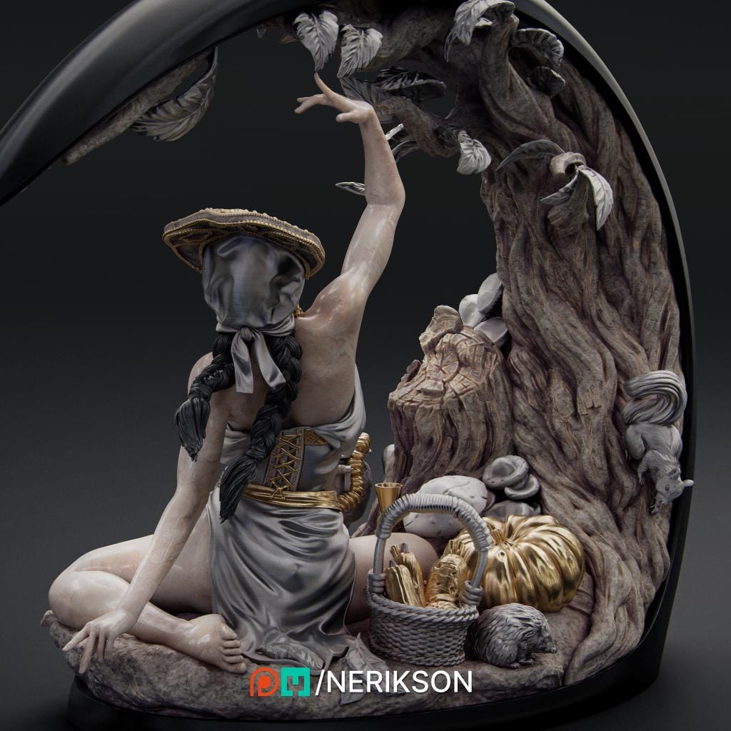 Autumn Diorama | Collectible 3D Printed Four Seasons Statue | by Nerikson