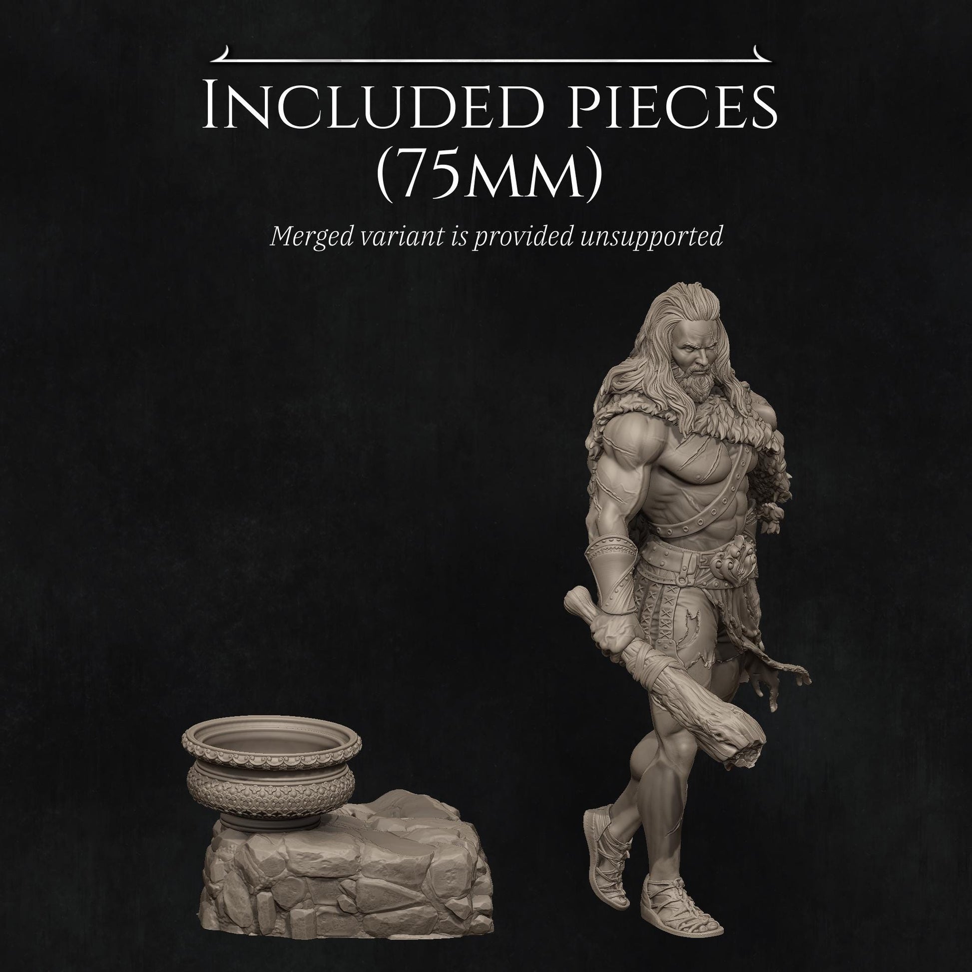 Heracles | Greek & Roman Myth Hercules Warrior Collectible Miniature Statue | 75mm / 140mm | by Nerikson