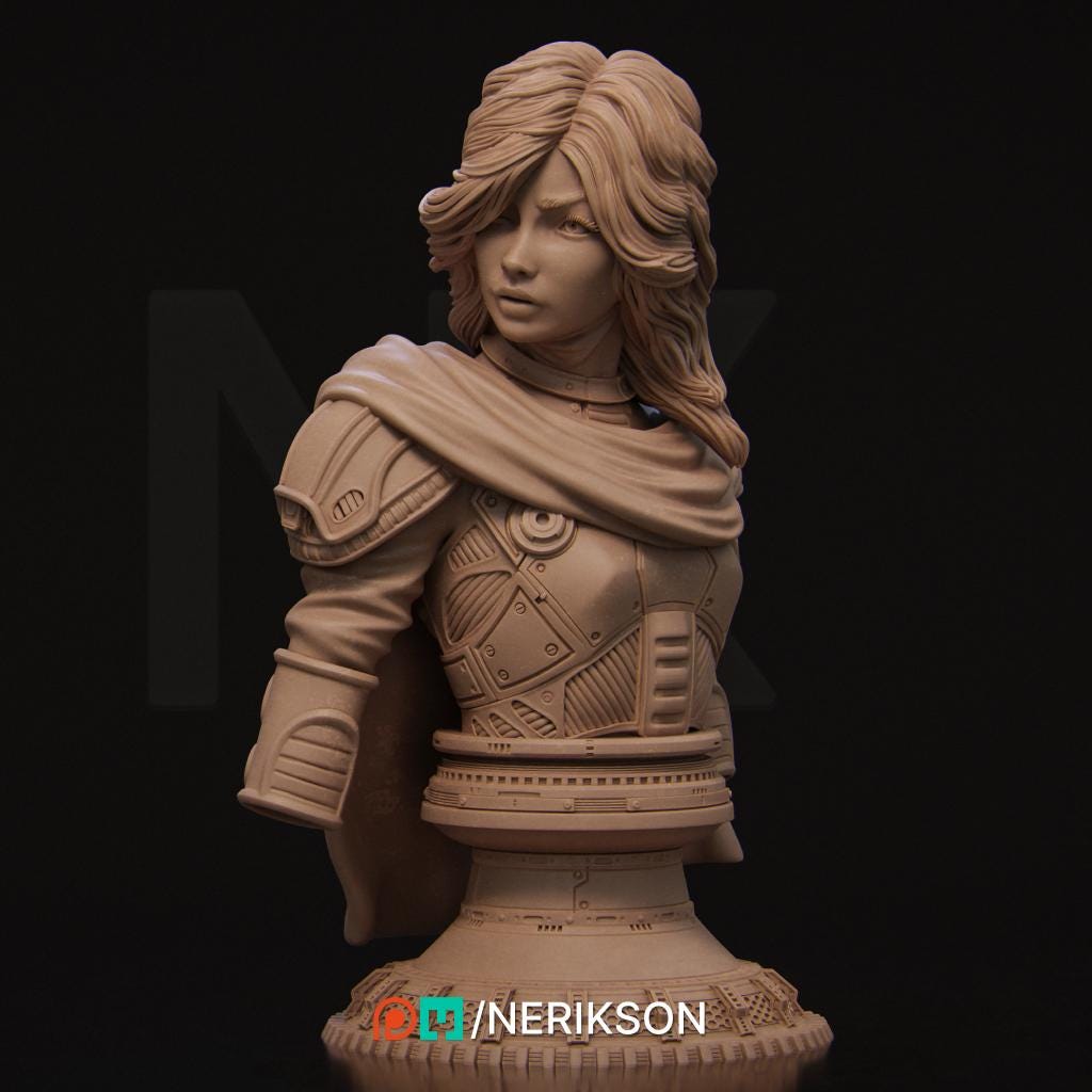 Alyara Bust | Collectible Sci-fi Bust Statue Miniature | by Nerikson