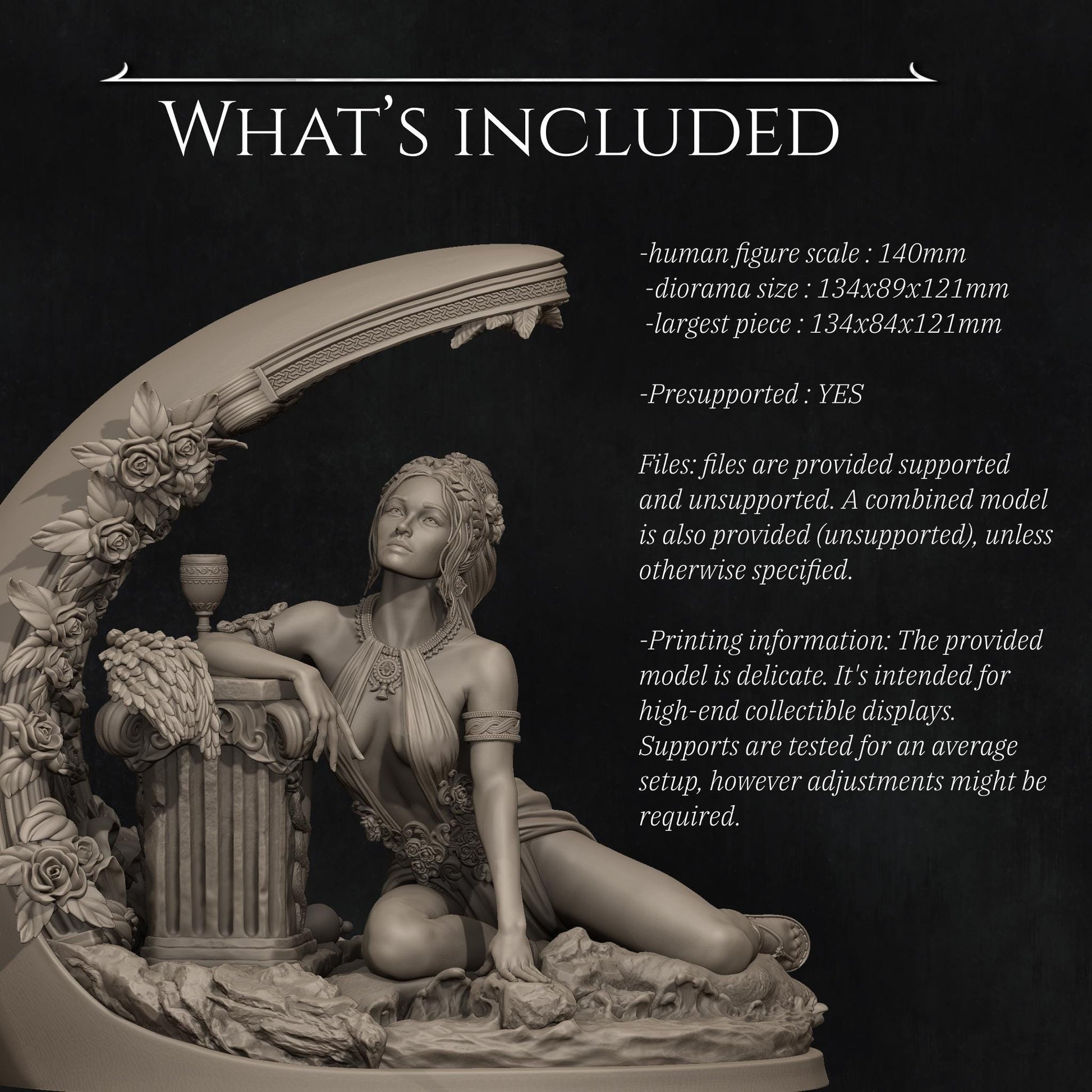 Summer Diorama | Collectible 3D Printed Four Seasons Statue | by Nerikson