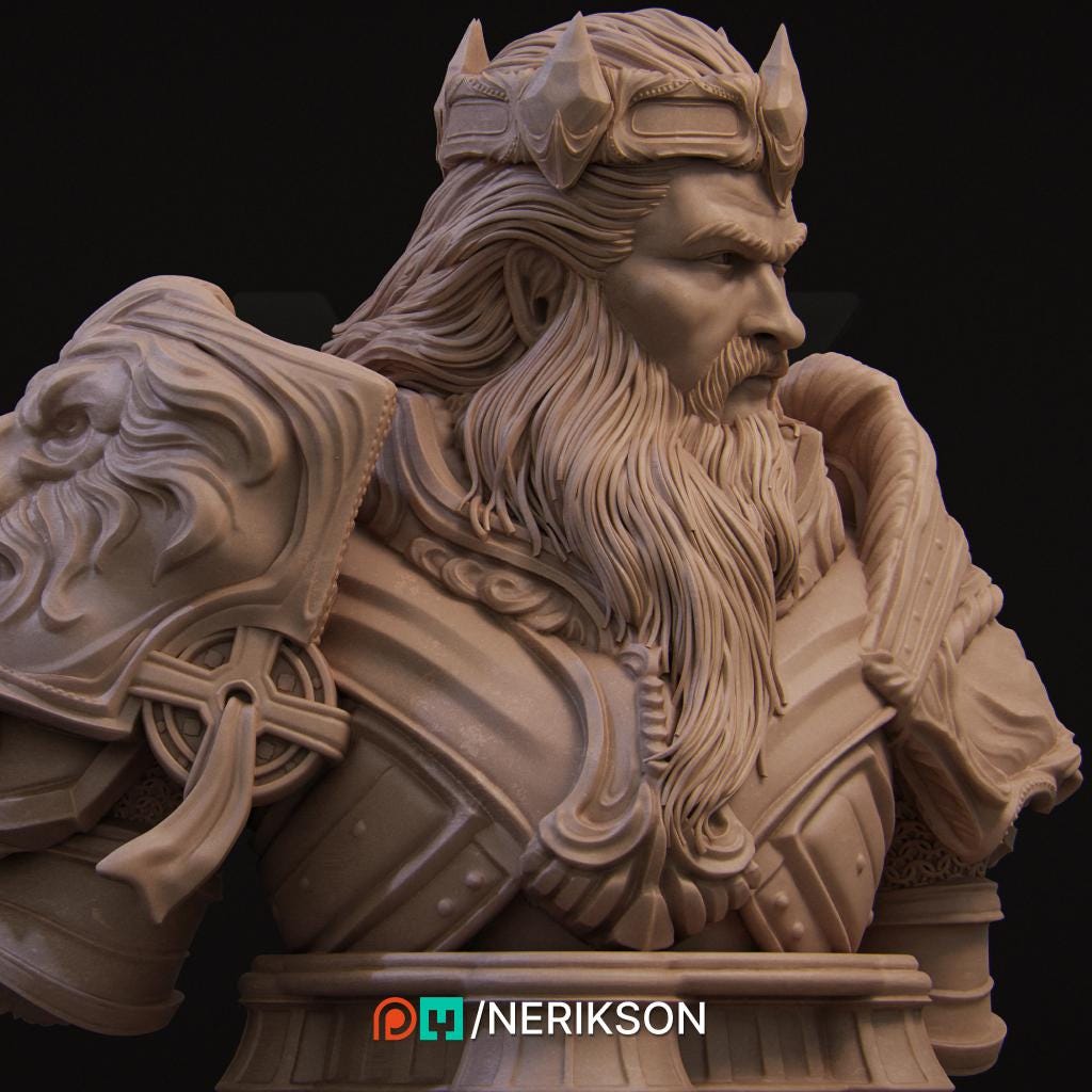 Itrek Bust | Collectible Fantasy Bust Statue Miniature | by Nerikson