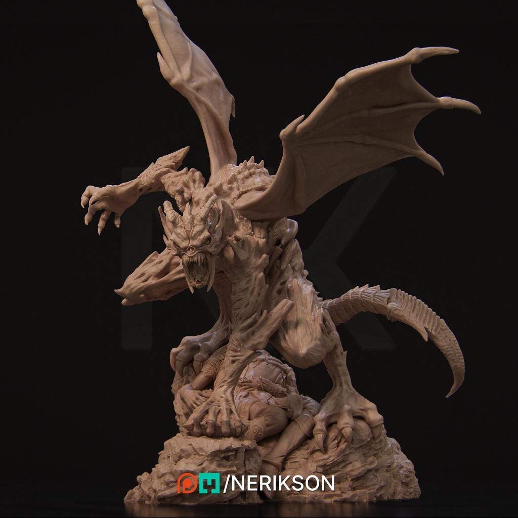 Steve the Demon Imp | Fantasy Monster Collectible Miniature Statue | 75mm / 140mm | by Nerikson