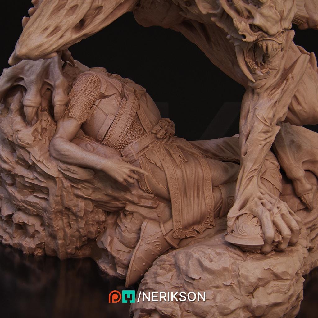 Steve the Demon Imp | Fantasy Monster Collectible Miniature Statue | 75mm / 140mm | by Nerikson