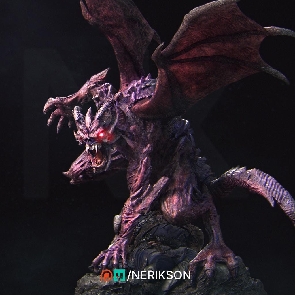 Steve the Demon Imp | Fantasy Monster Collectible Miniature Statue | 75mm / 140mm | by Nerikson