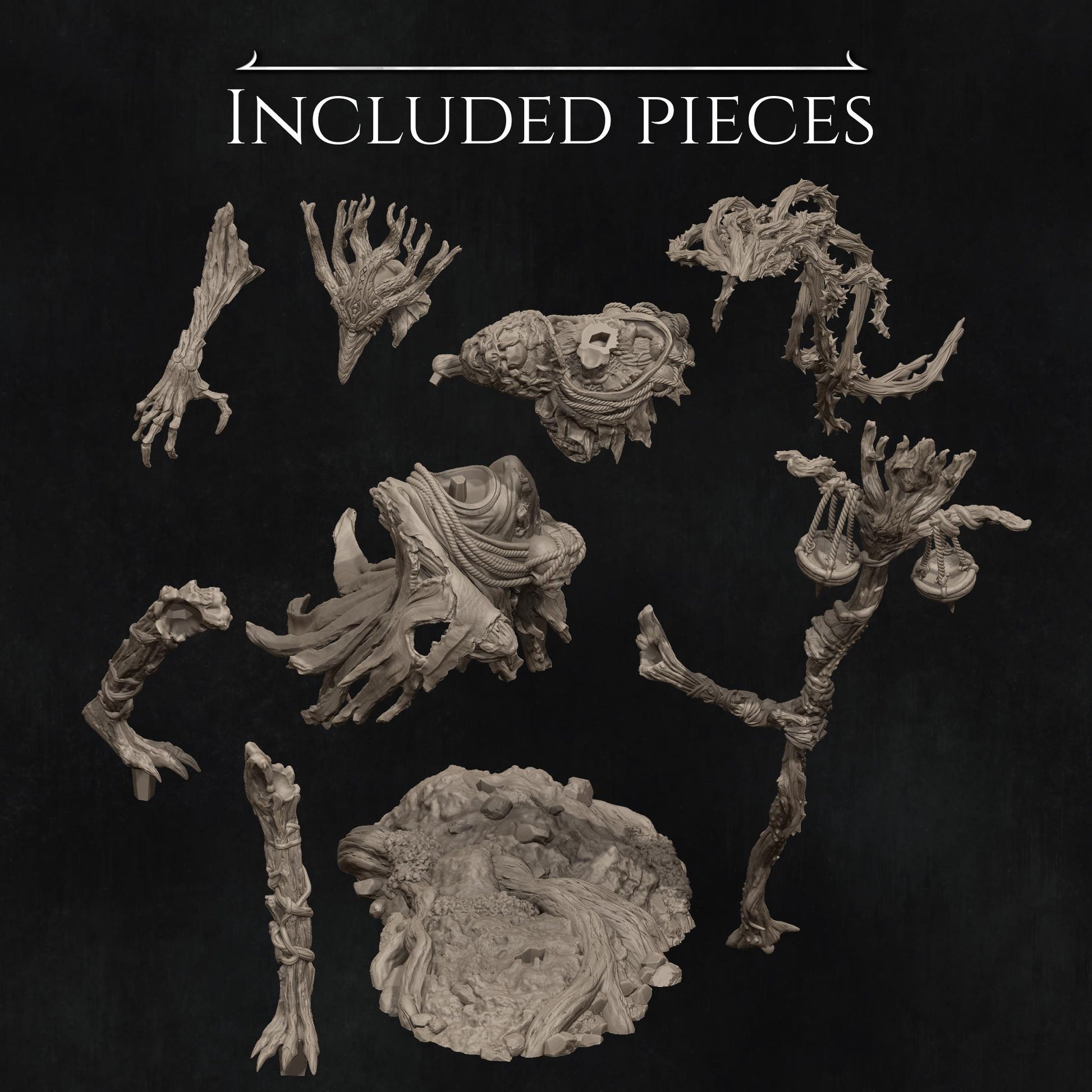 Famine | Fantasy Horseman Fighter Knight Collectible Miniature Statue | 75mm / 140mm | by Nerikson