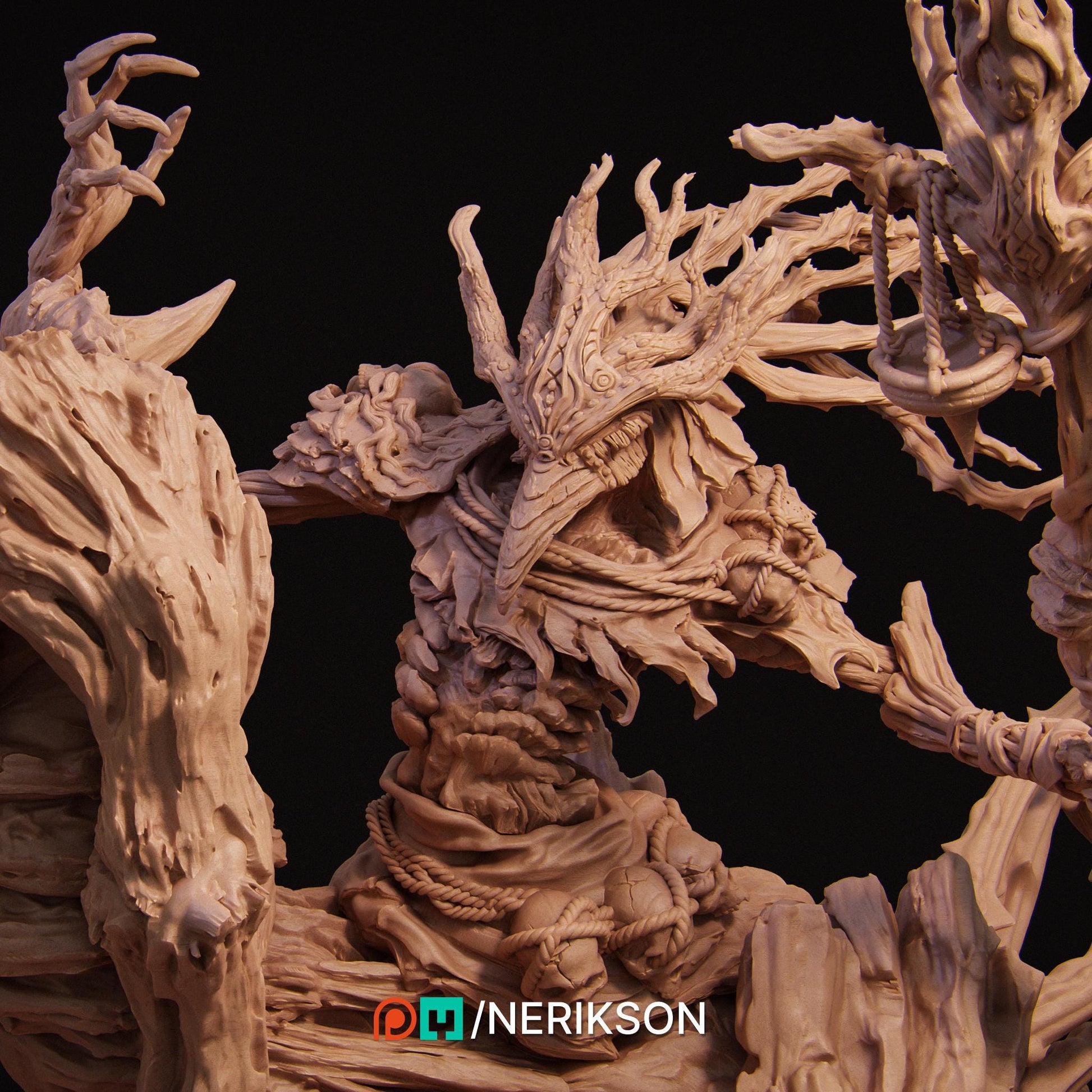 Horseman of Famine | Fantasy Fighter Knight Collectible Miniature Statue | 140mm | by Nerikson