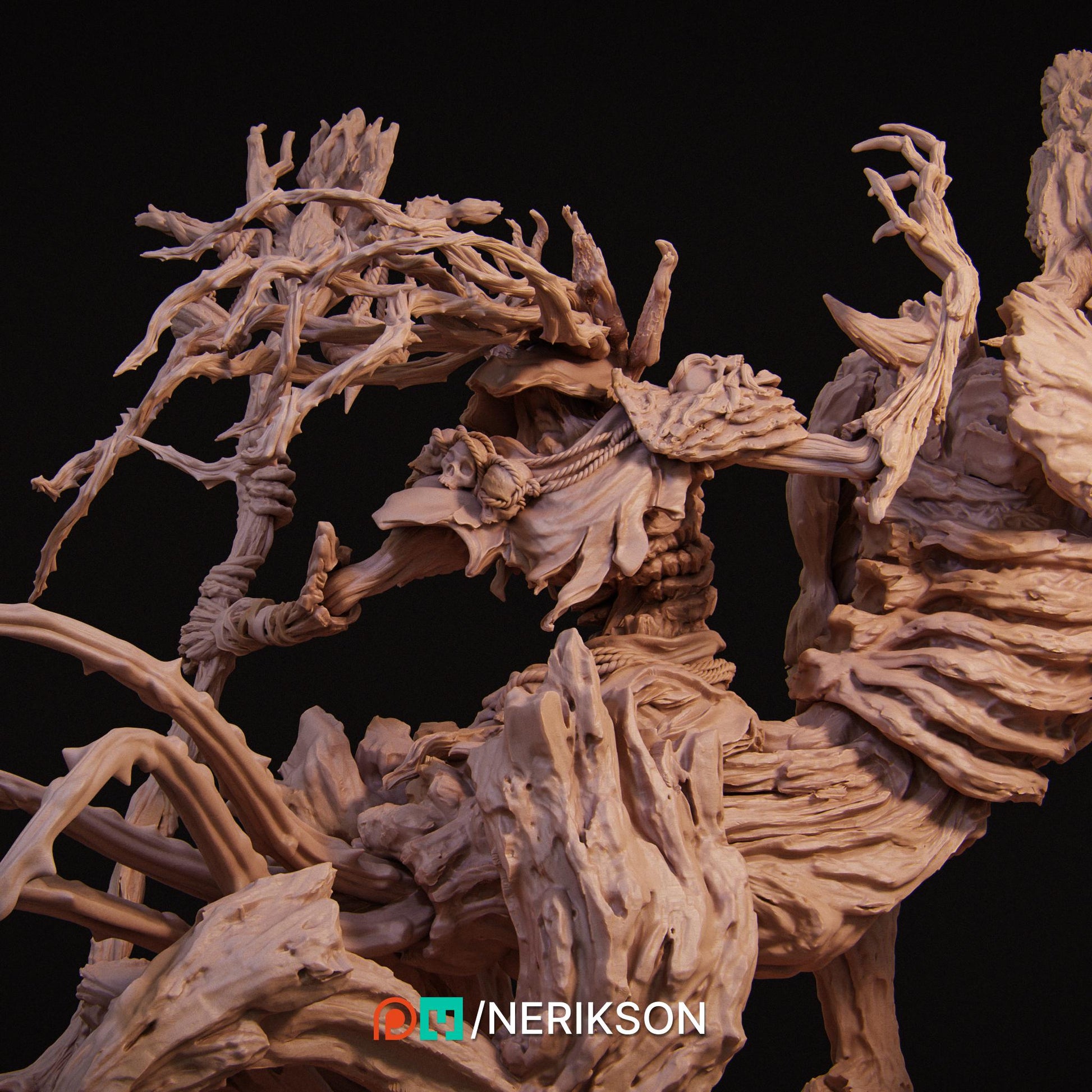 Horseman of Famine | Fantasy Fighter Knight Collectible Miniature Statue | 140mm | by Nerikson