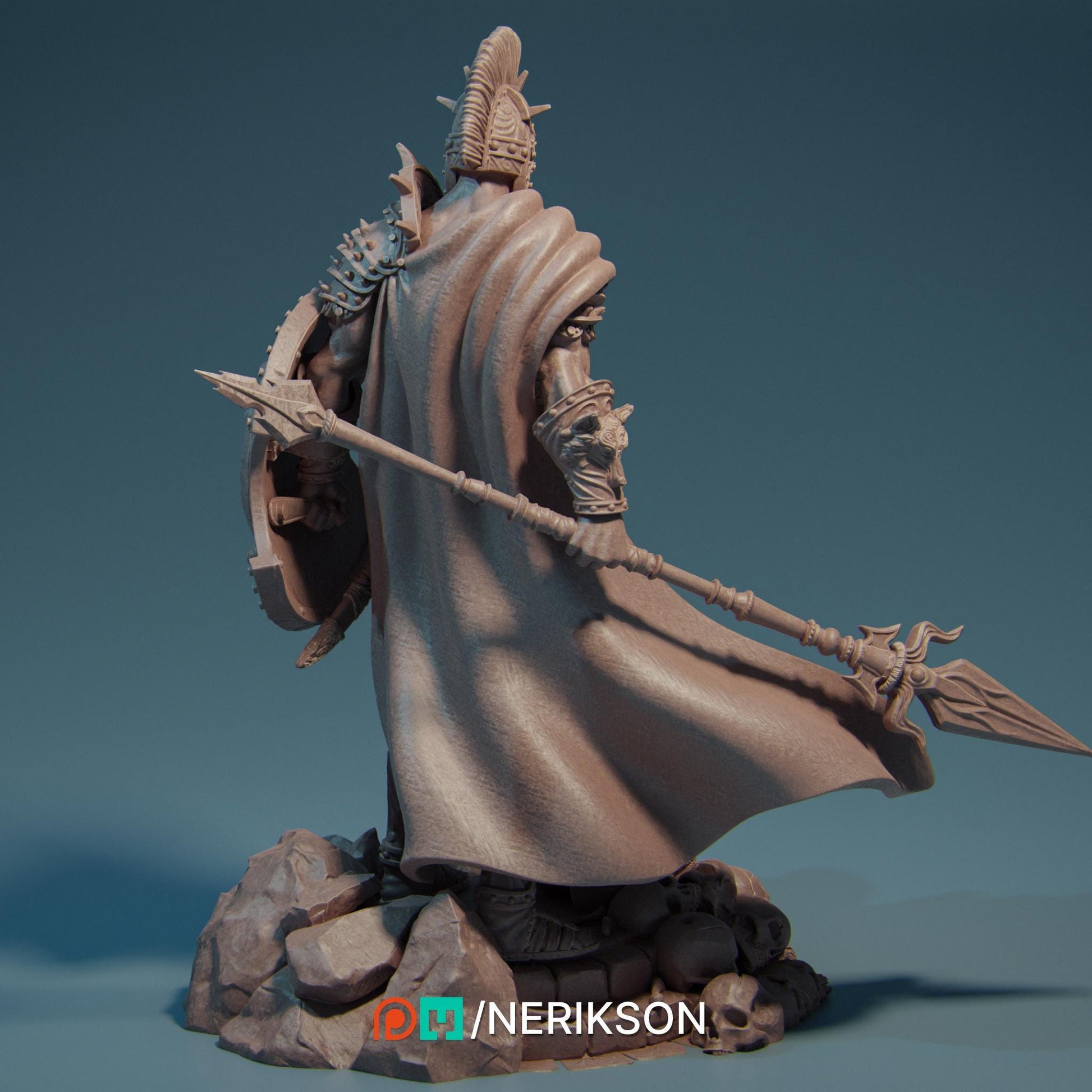Ares the God of War | DnD Greek barbarian Fighter Collectible Miniature | 35mm / 75mm | by Nerikson