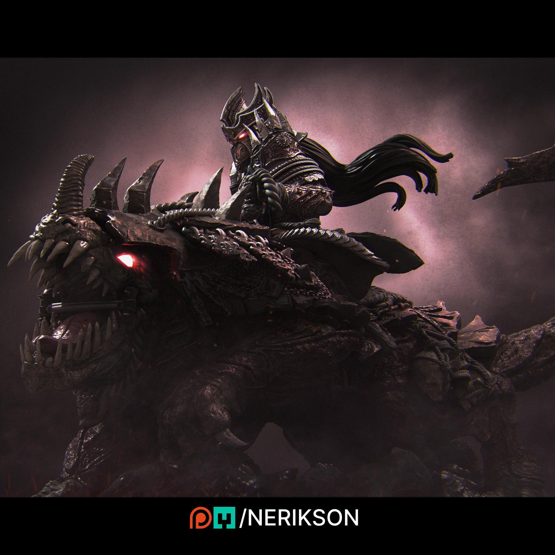 Horseman of War | Fantasy Fighter Knight Collectible Miniature Statue | 140mm | by Nerikson