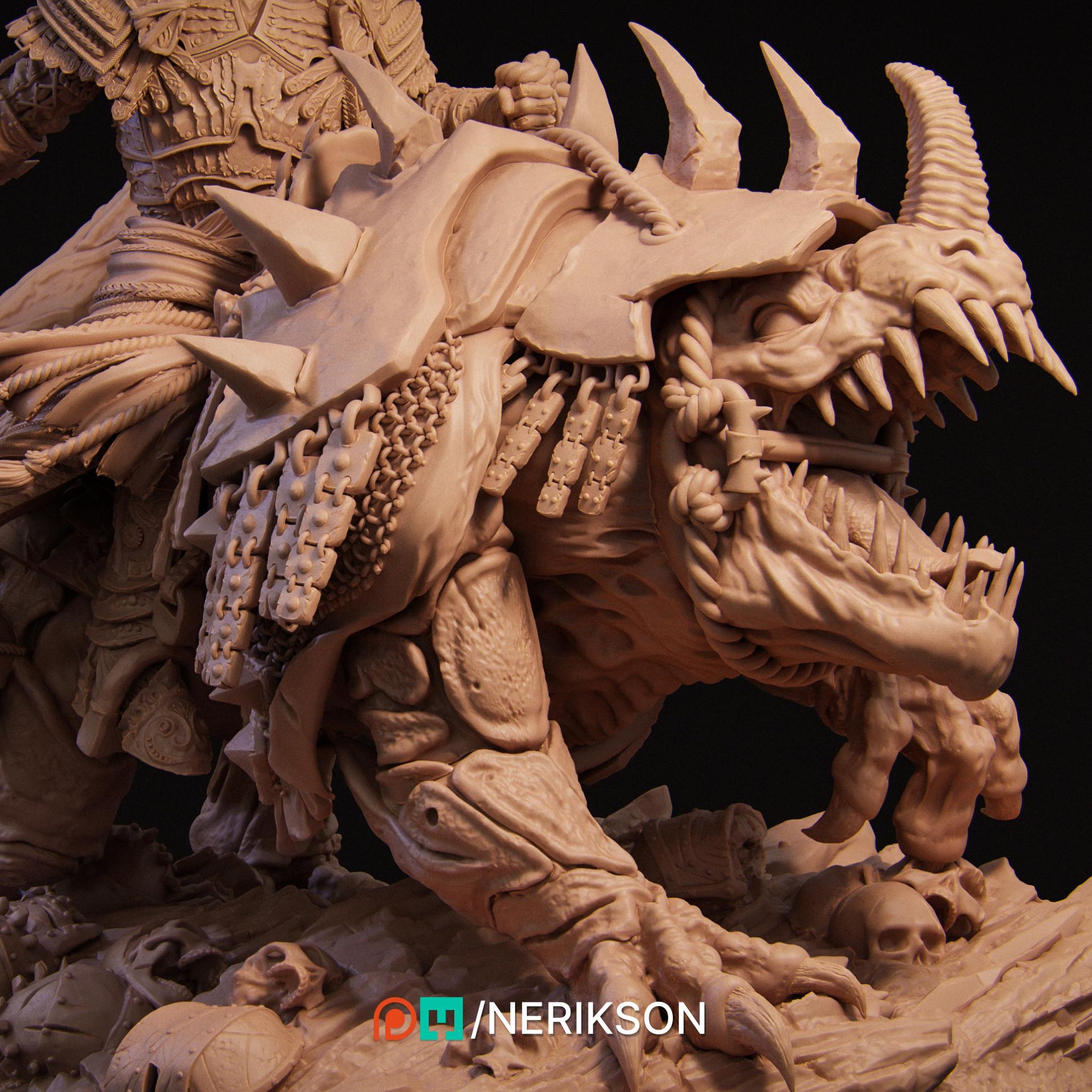 Horseman of War | Fantasy Fighter Knight Collectible Miniature Statue | 140mm | by Nerikson