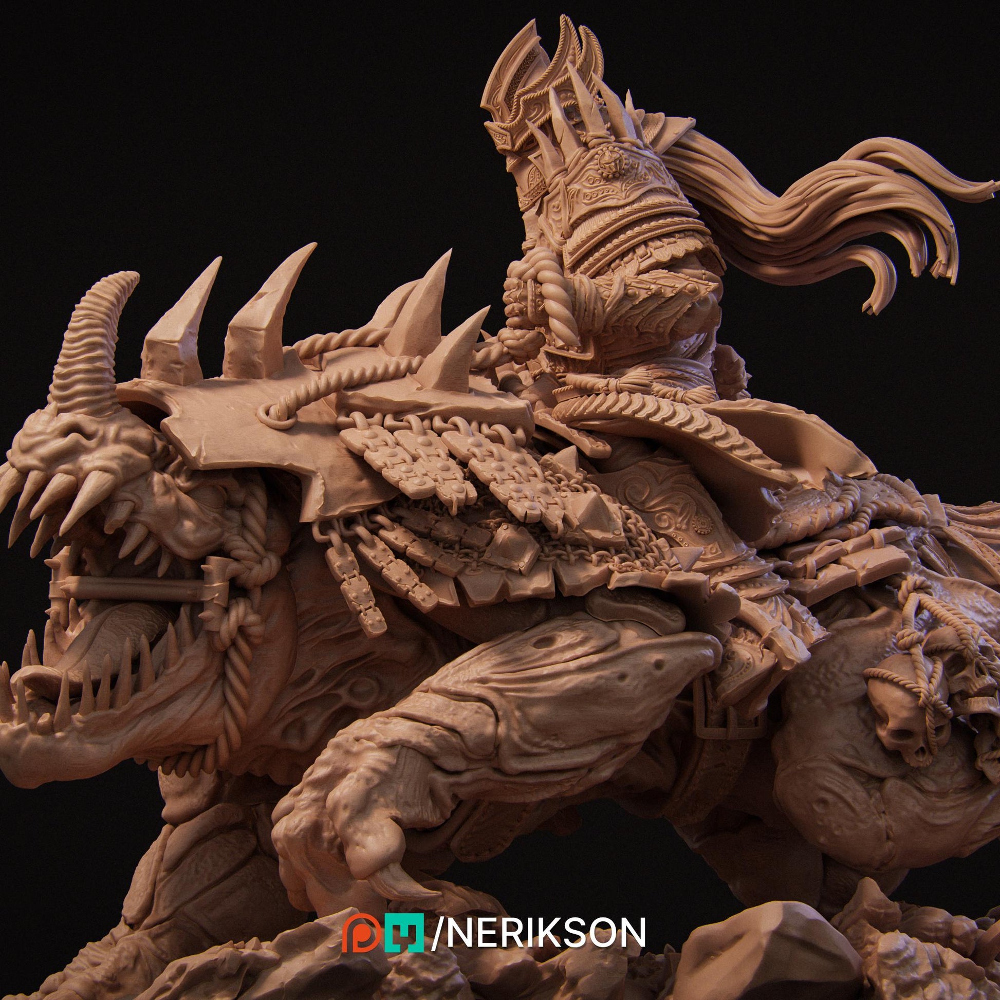 Horseman of War | Fantasy Fighter Knight Collectible Miniature Statue | 140mm | by Nerikson