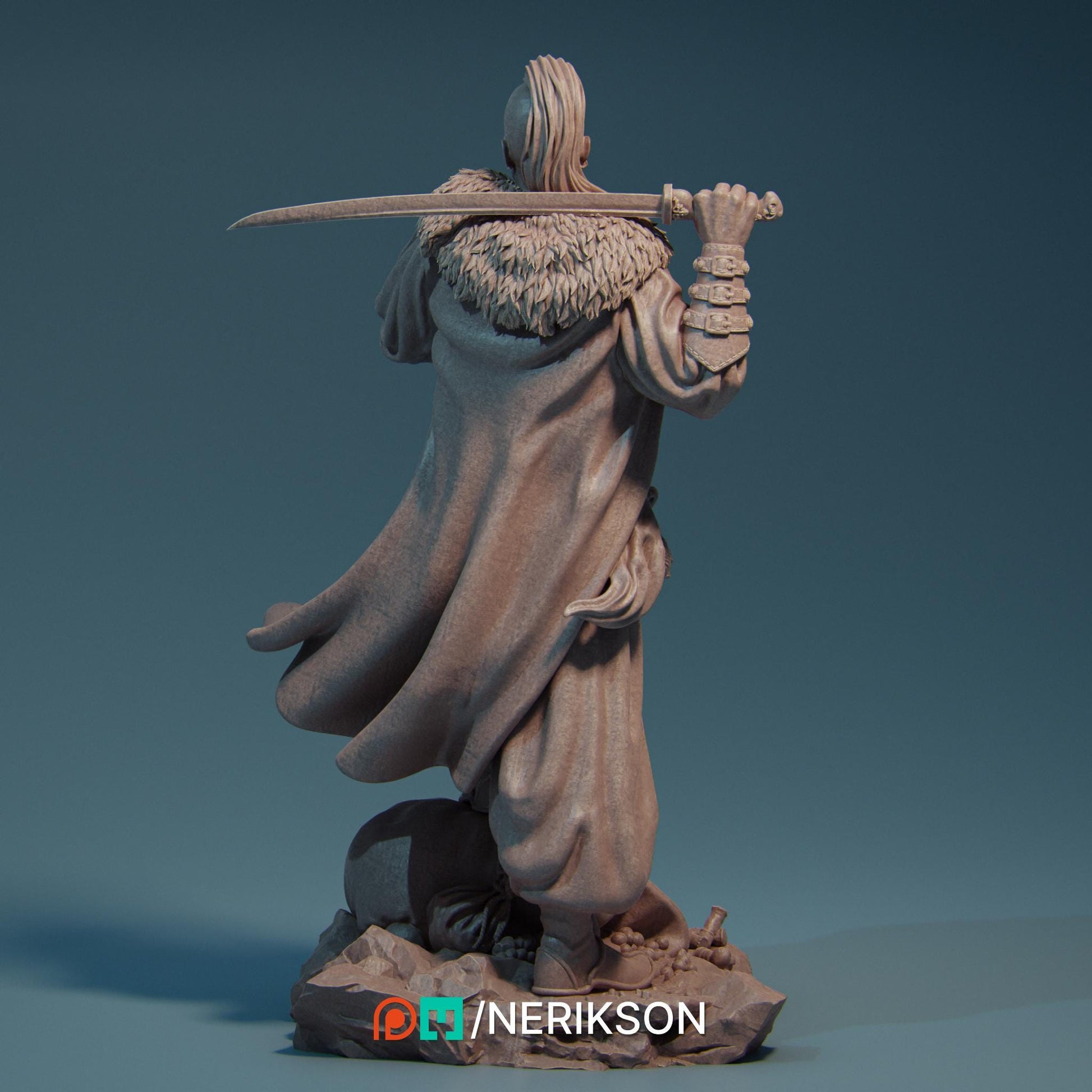 Taras the Free Cossack | DnD Fighter Collectible Miniature | 35mm / 75mm | by Nerikson