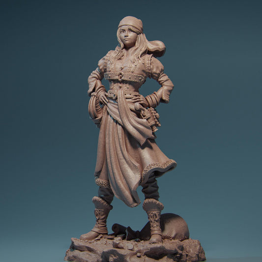 Robber Girl | DnD Thief Rogue Collectible Miniature | 35mm / 75mm | by Nerikson
