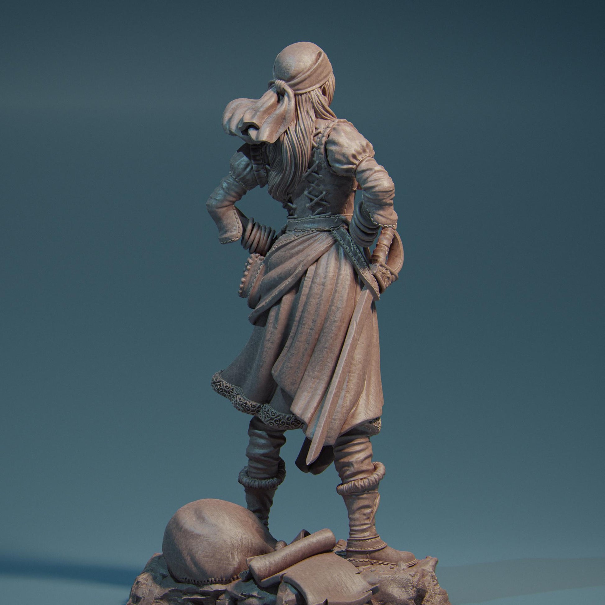 Robber Girl | DnD Thief Rogue Collectible Miniature | 35mm / 75mm | by Nerikson