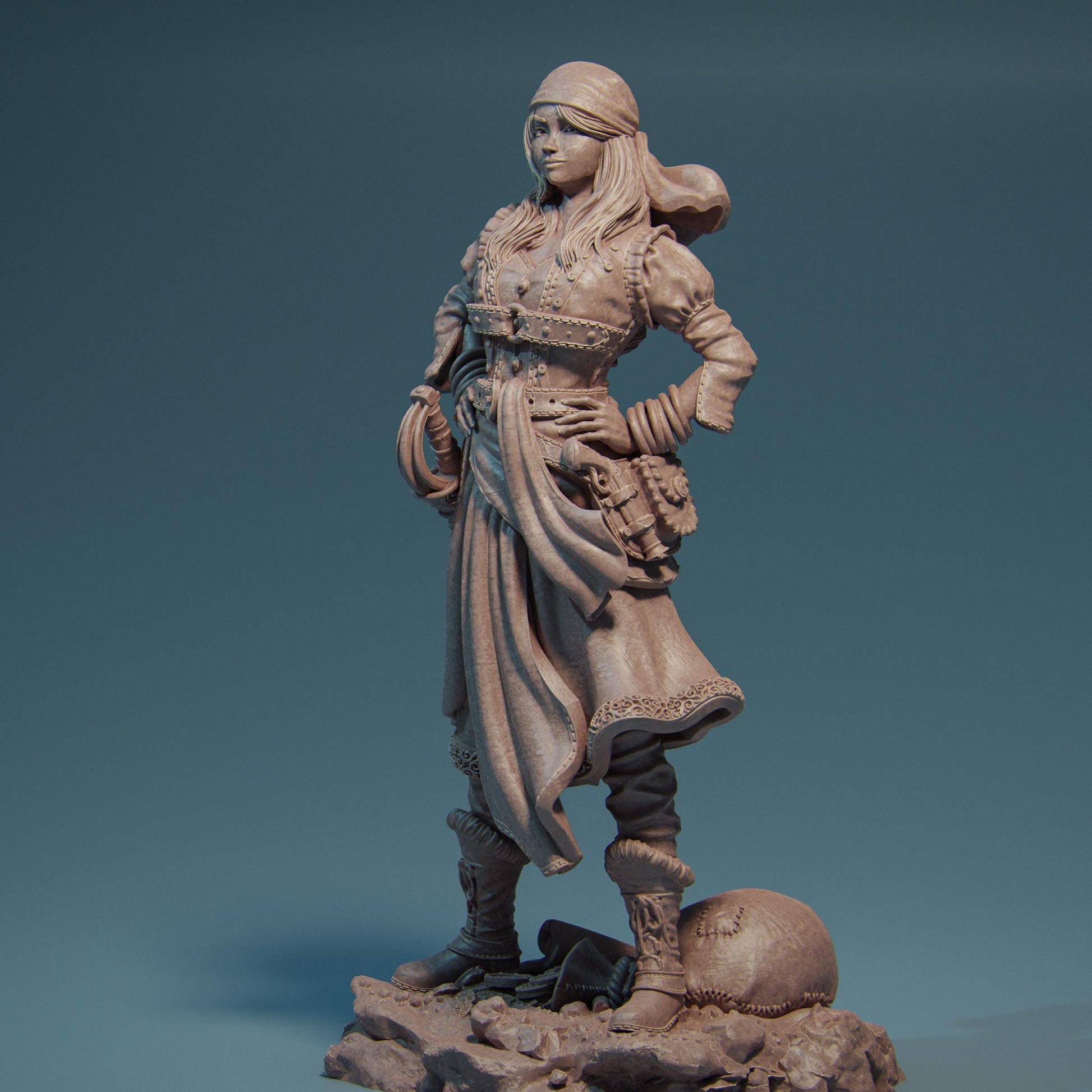 Robber Girl | DnD Thief Rogue Collectible Miniature | 35mm / 75mm | by Nerikson