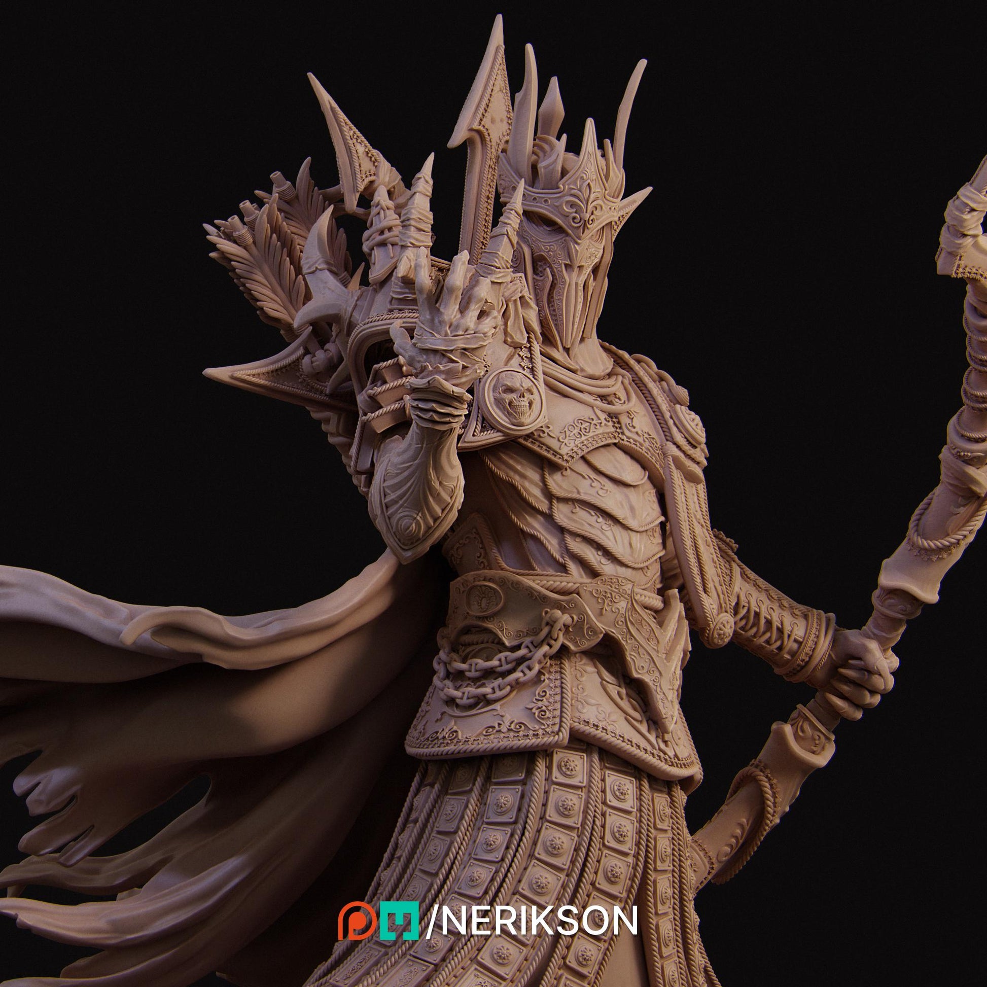 Conquest | Fantasy Horseman Fighter Knight Collectible Miniature Statue | 75mm / 140mm | by Nerikson