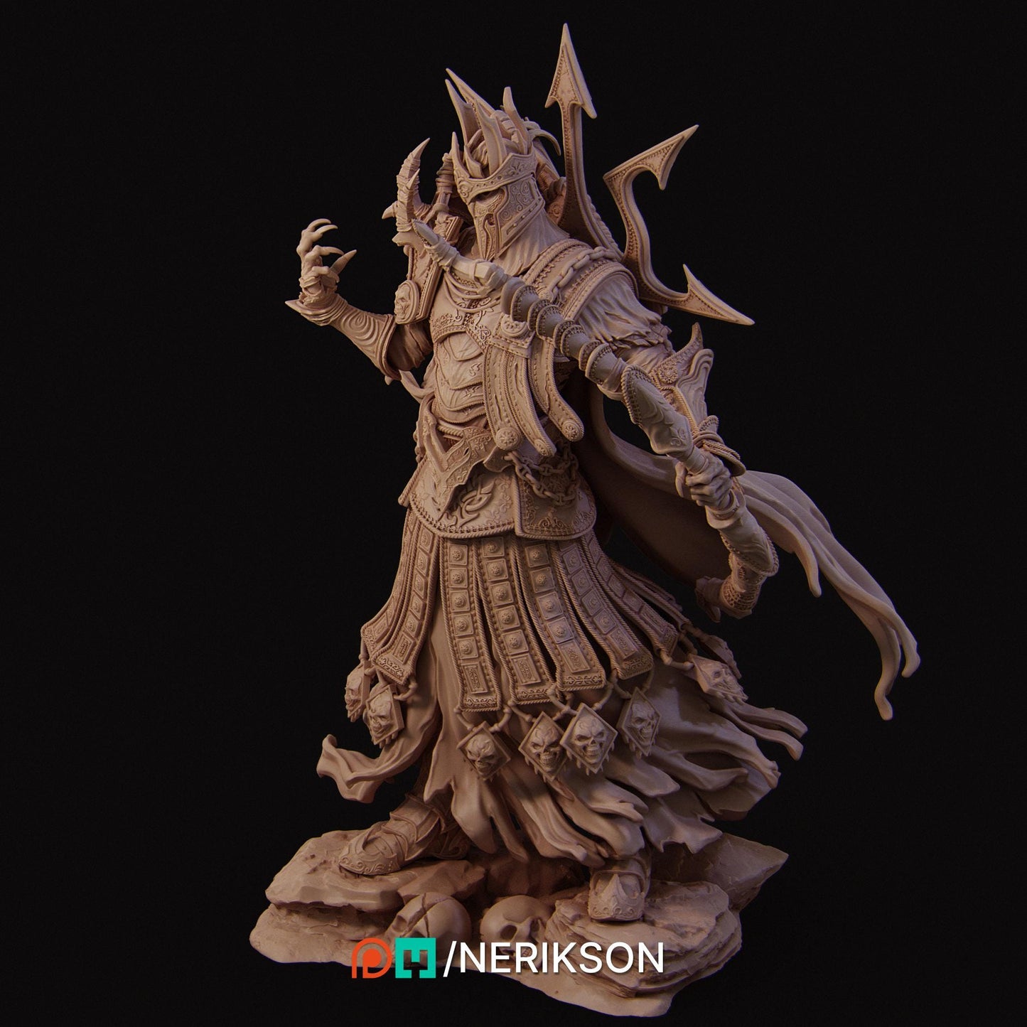 Conquest | Fantasy Horseman Fighter Knight Collectible Miniature Statue | 75mm / 140mm | by Nerikson