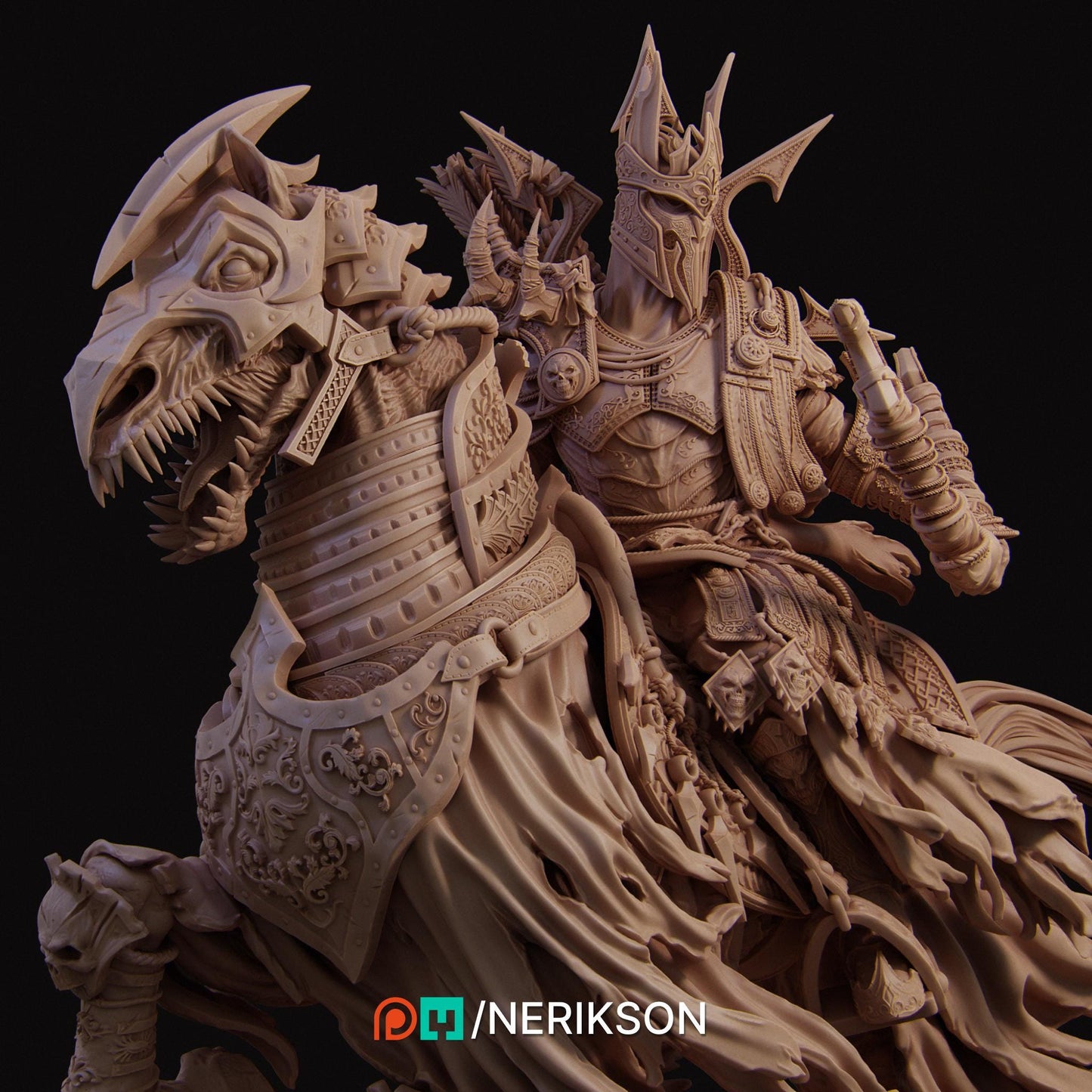 Horseman of Conquest | Fantasy Fighter Knight Collectible Miniature Statue | 140mm | by Nerikson