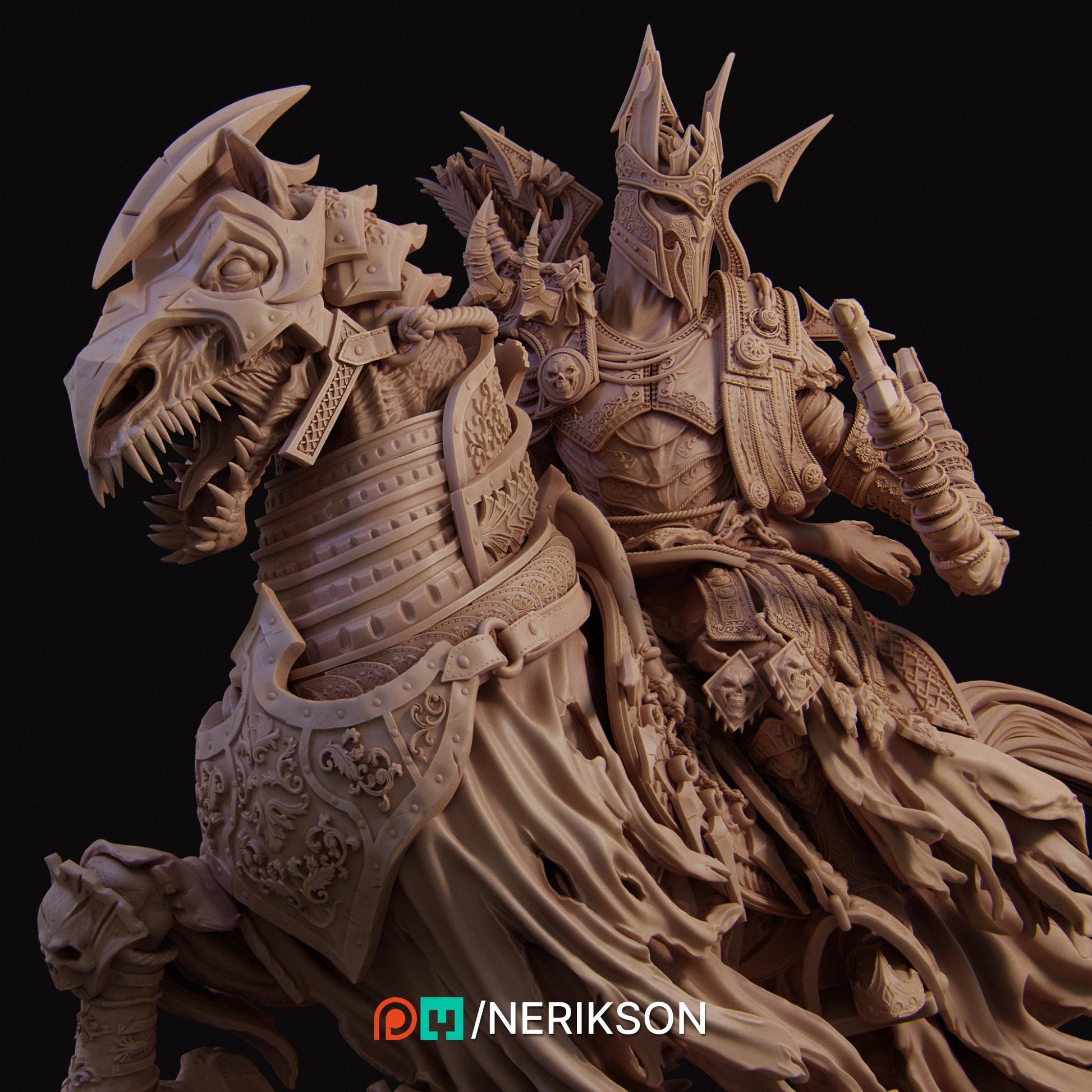 Horseman of Conquest | Fantasy Fighter Knight Collectible Miniature Statue | 140mm | by Nerikson