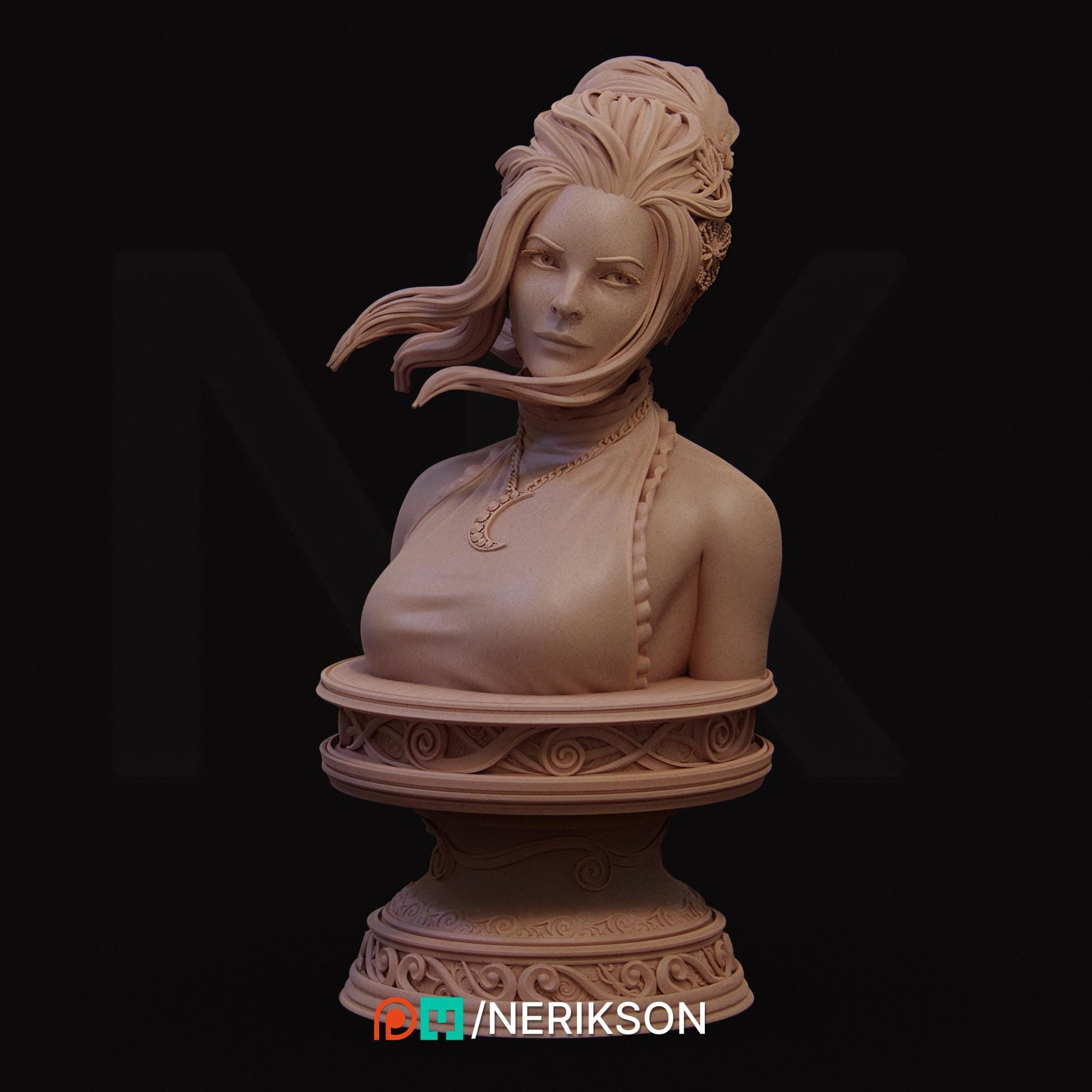 Luna Bust | Collectible Fantasy Bust Statue Miniature | by Nerikson
