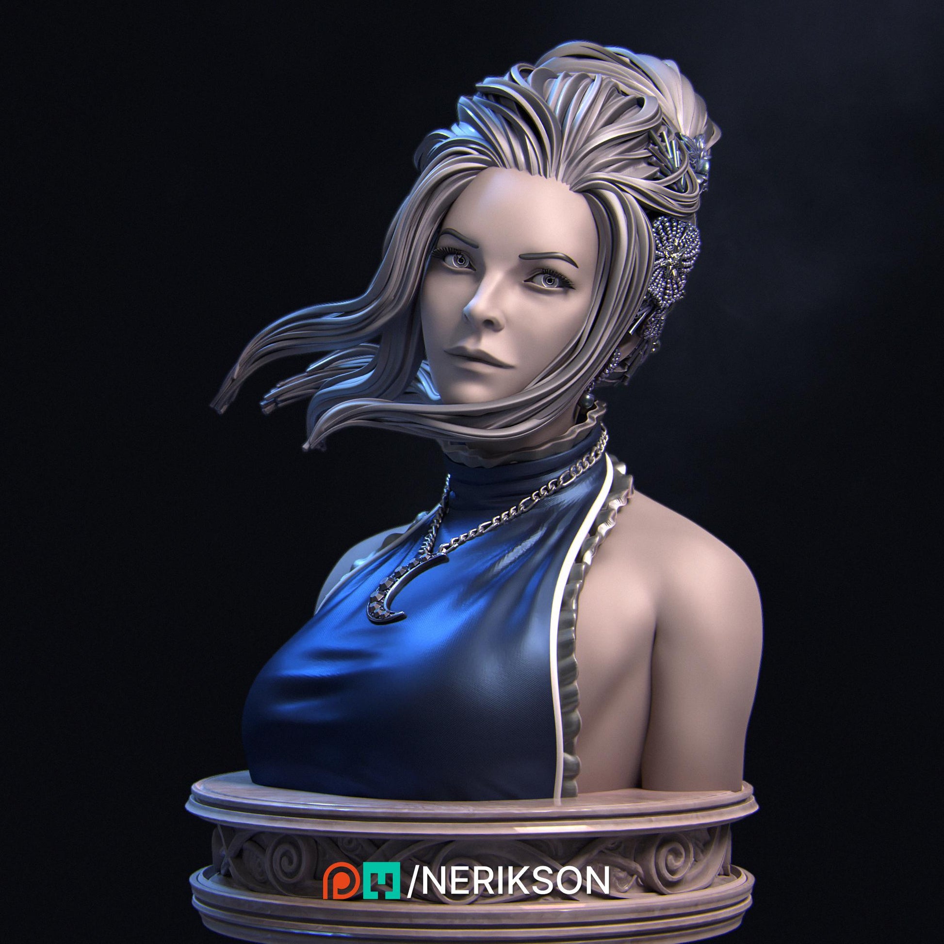 Luna Bust | Collectible Fantasy Bust Statue Miniature | by Nerikson