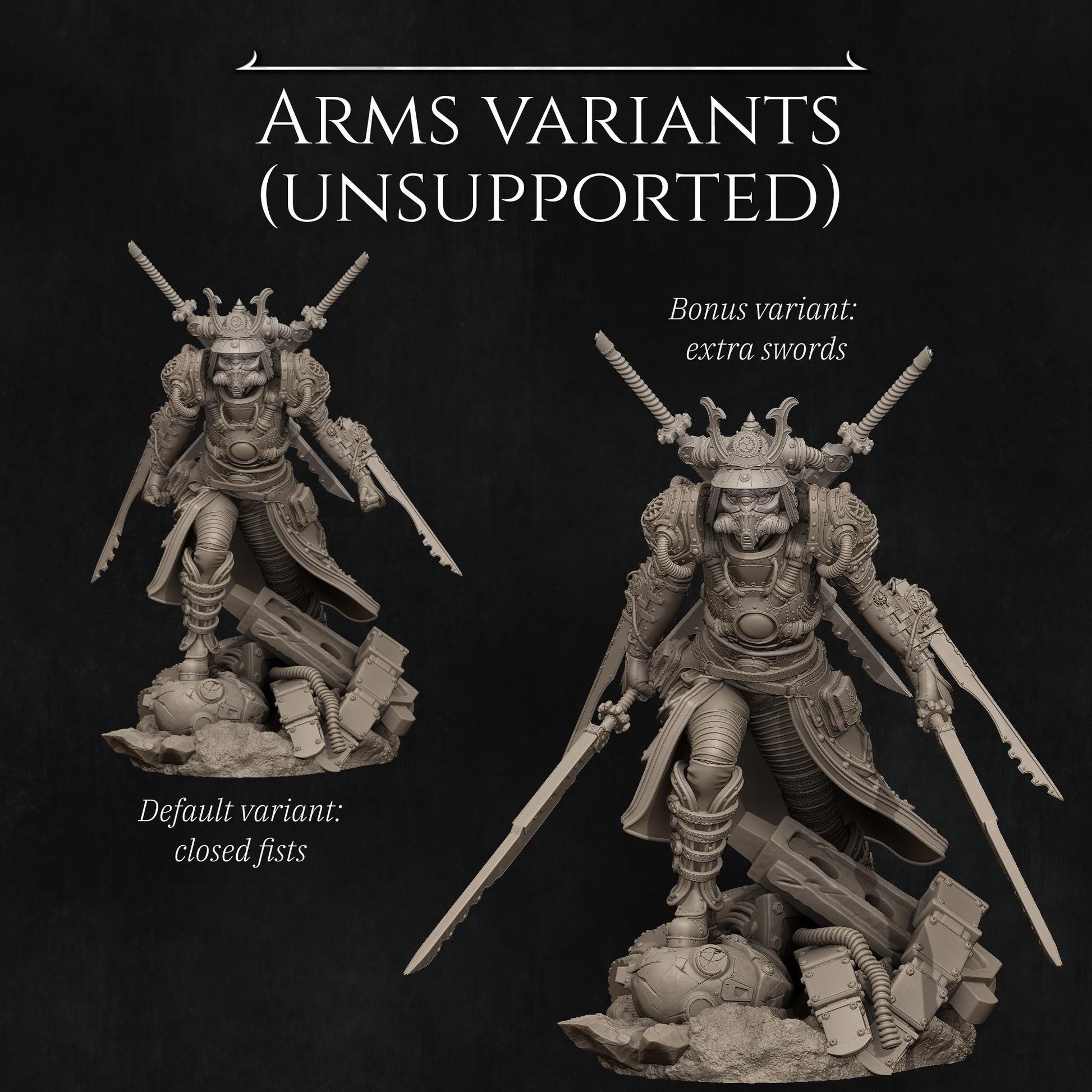 Naojiri the Steampunk Pirate | DnD Artificer Rogue Collectible Miniature | 35mm / 75mm | by Nerikson