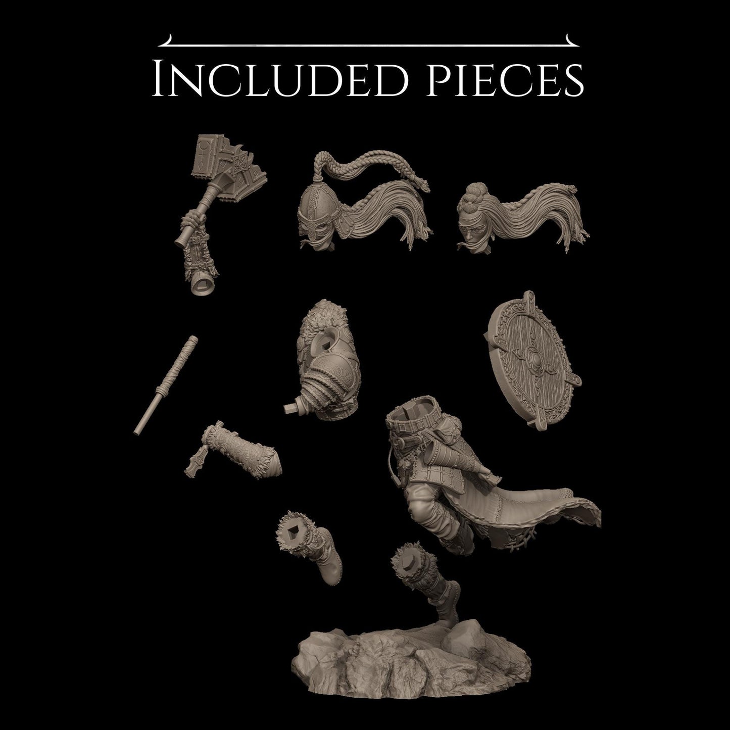 Thyra | Viking Warrior Berserker Norse Collectible Miniature Statue | 75mm | by Nerikson