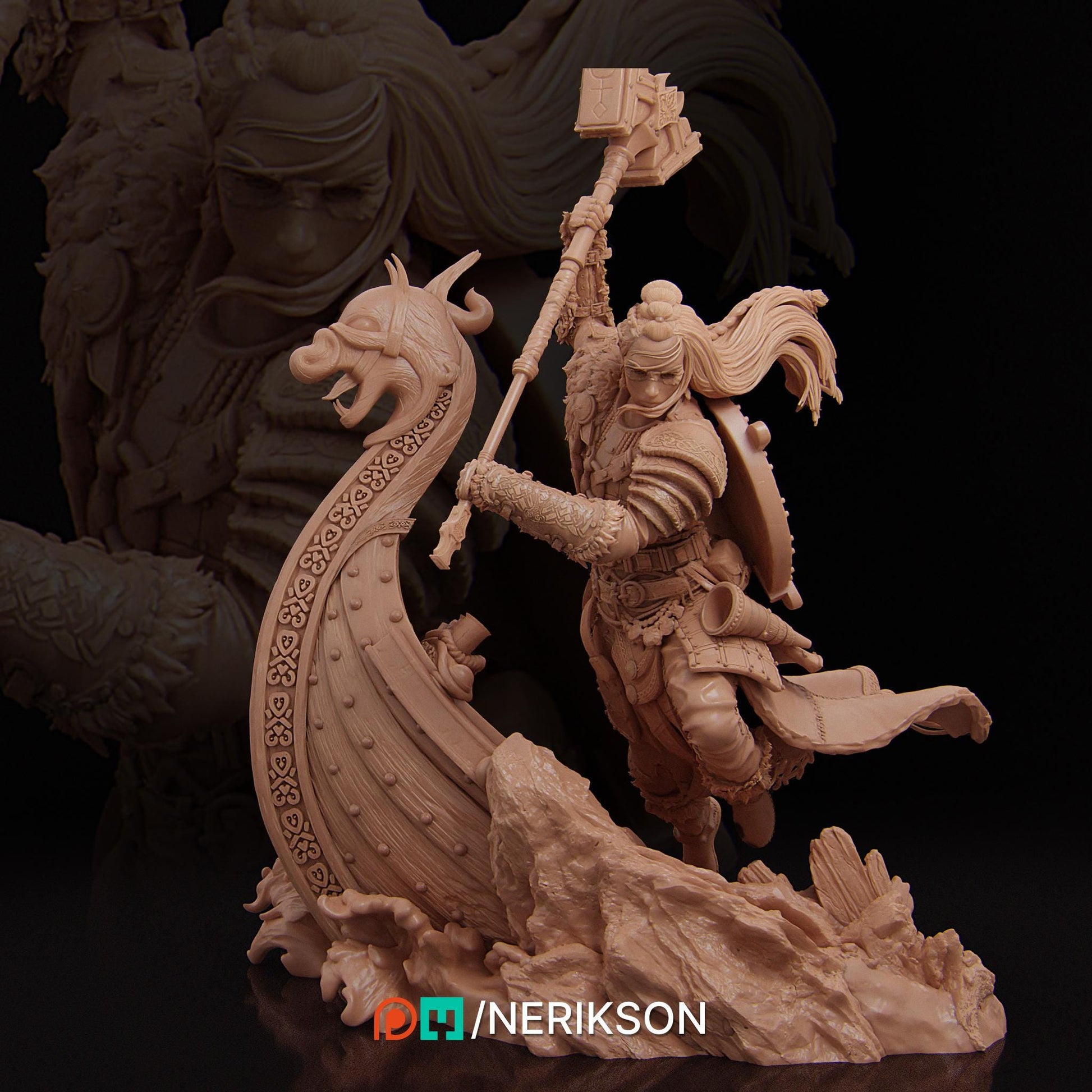 Thyra | Viking Warrior Berserker Norse Collectible Miniature Statue | 75mm | by Nerikson