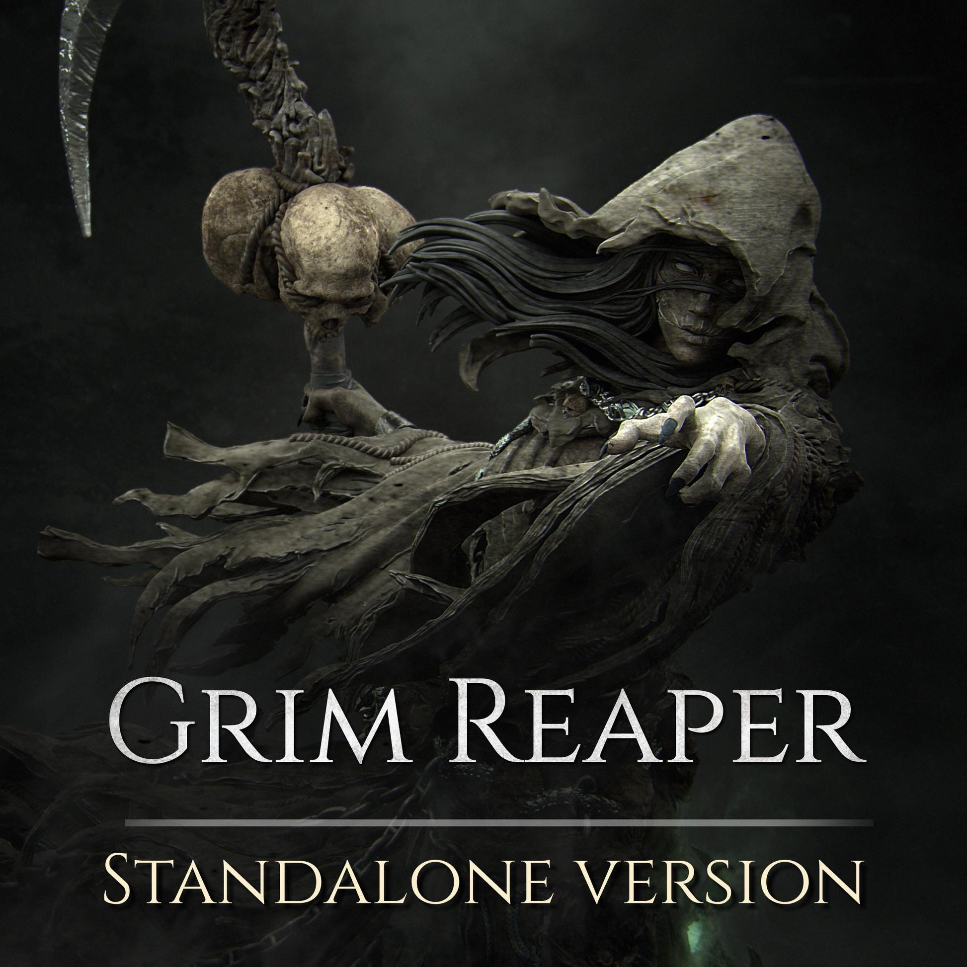 The Grim Reaper | Female Undead Lich Witch Collectible Miniature Statue | 75mm / 140mm | by Nerikson