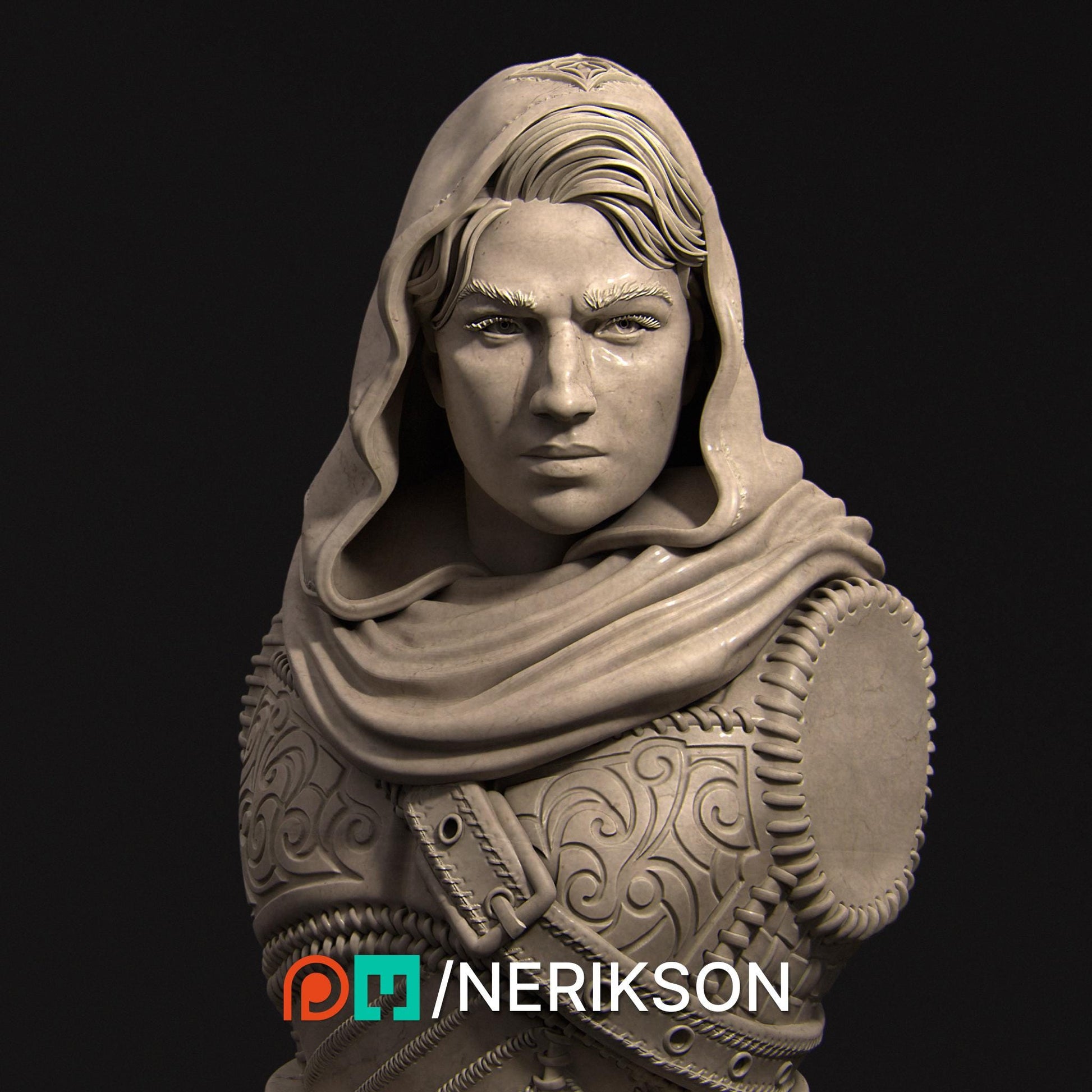 Nasir Bust | Collectible Fantasy Bust Statue Miniature | by Nerikson