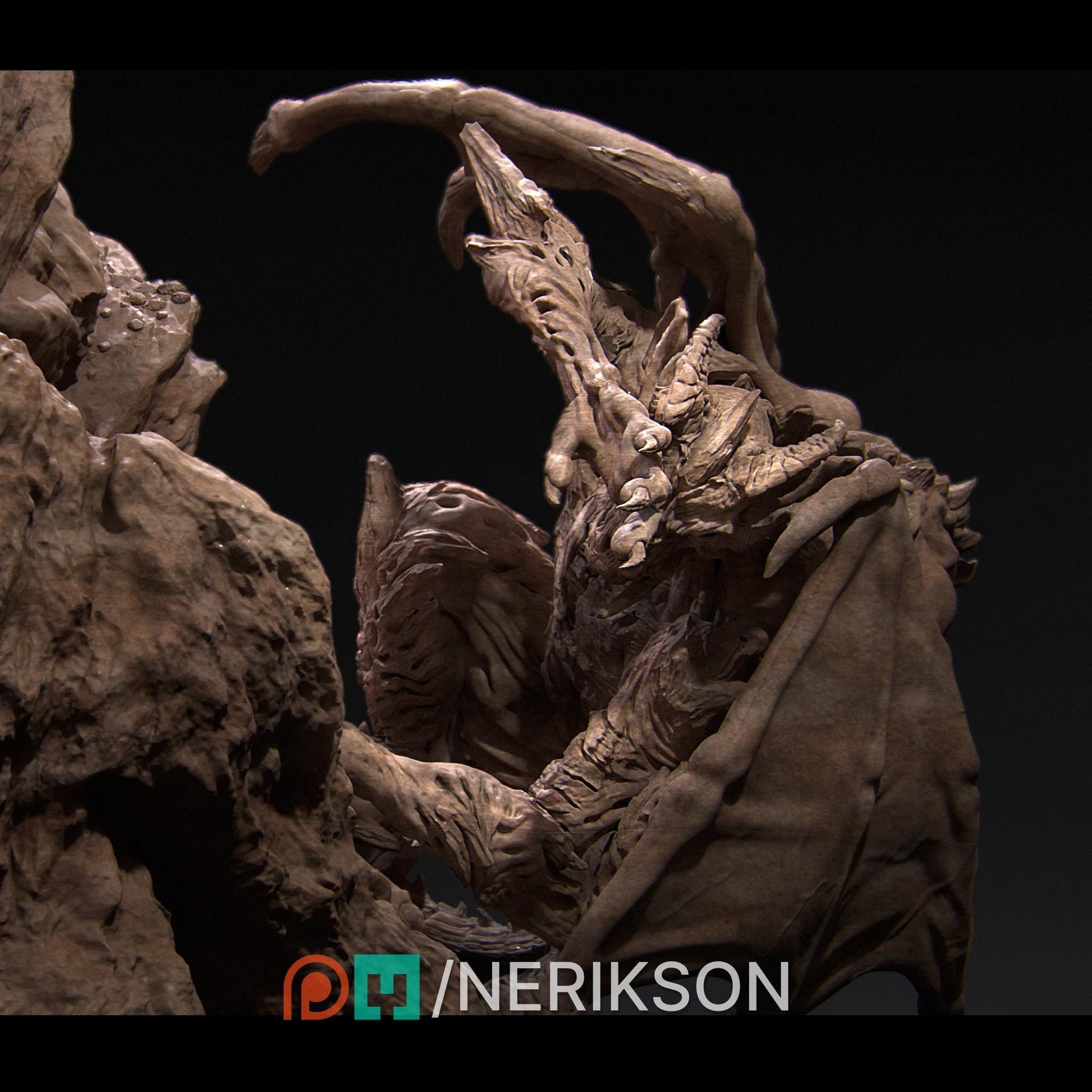 Revna the Angel of Salvation | DnD Female Angel Paladin Knight Collectible Miniature Statue | 75mm / 140mm | by Nerikson