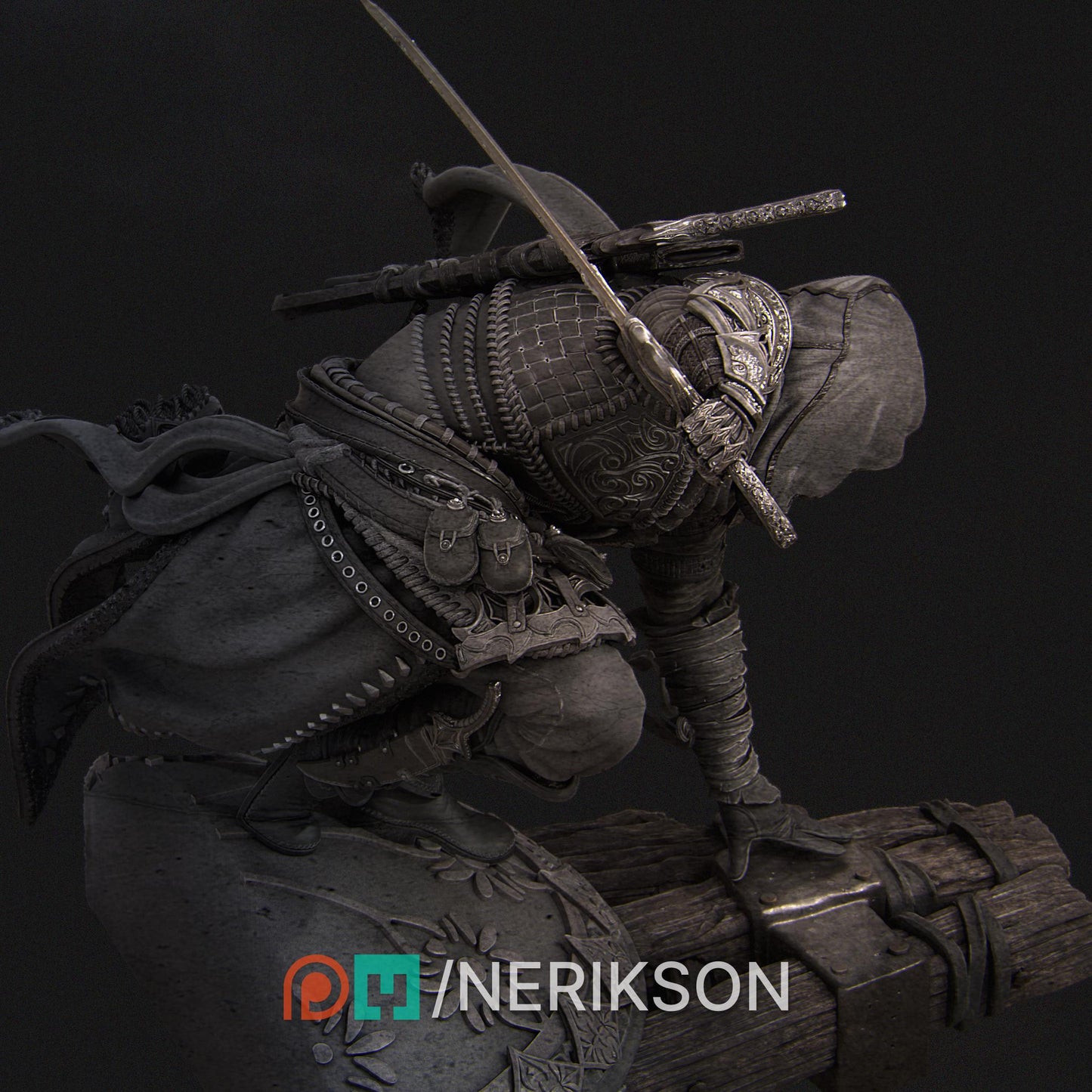 Nasir the Unseen Blade | DnD Grimdark Thief Assassin Hunter Collectible Miniature | 32mm / 75mm | by Nerikson