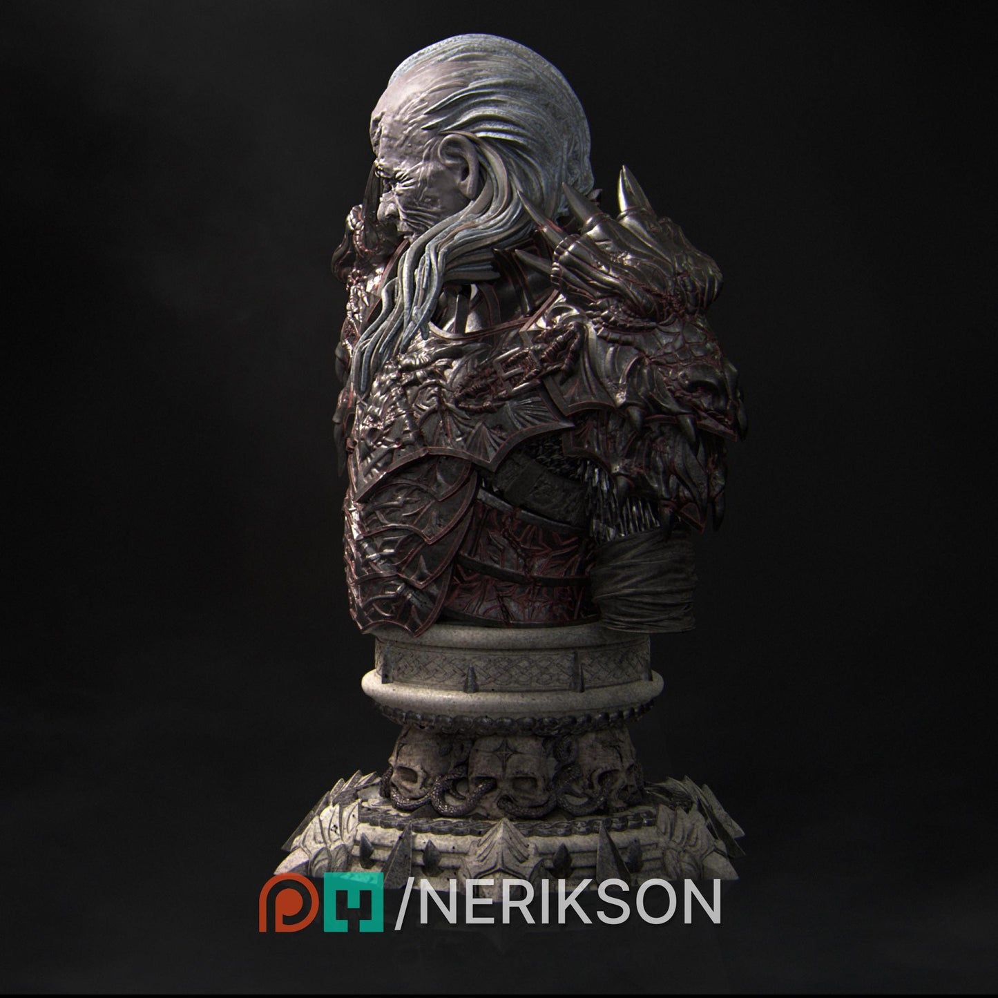 Reving the Dragon Knight Bust | Collectible Fantasy Bust Statue Miniature | by Nerikson