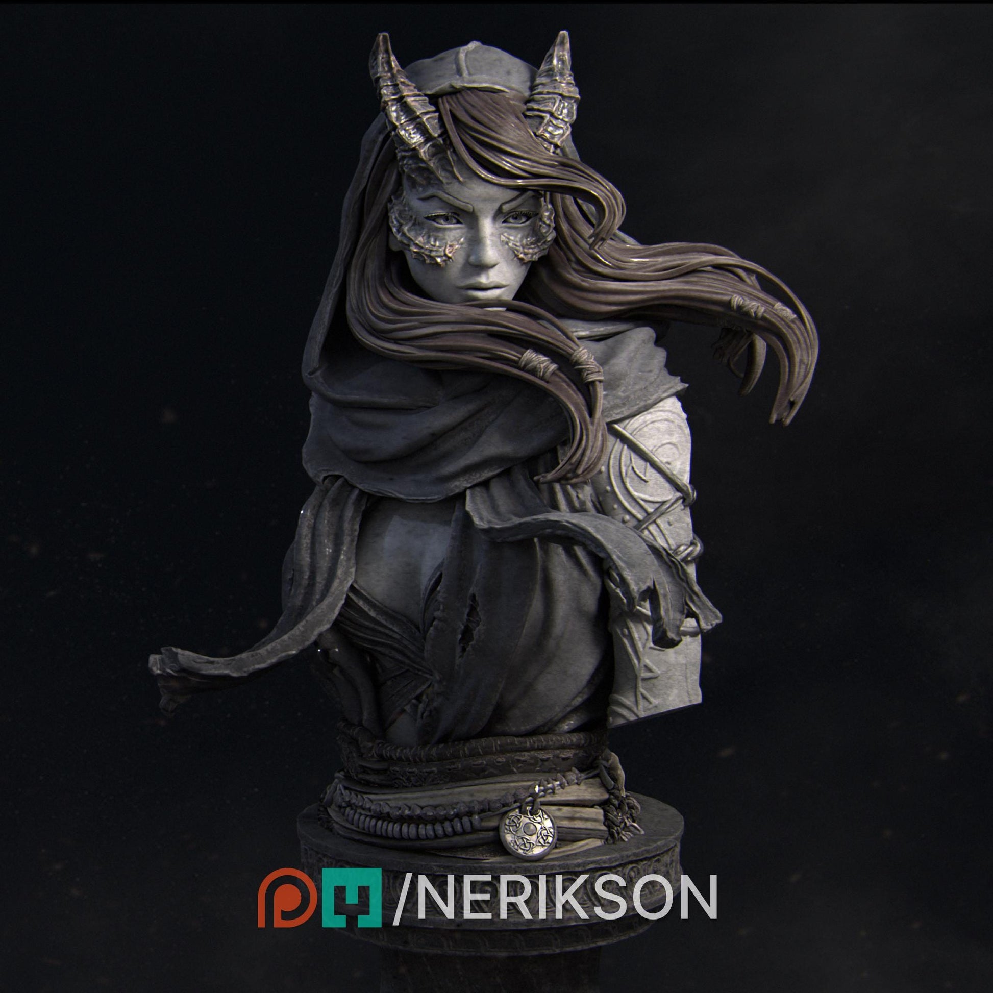 Rowena Bust | Collectible Fantasy Bust Statue Miniature | by Nerikson