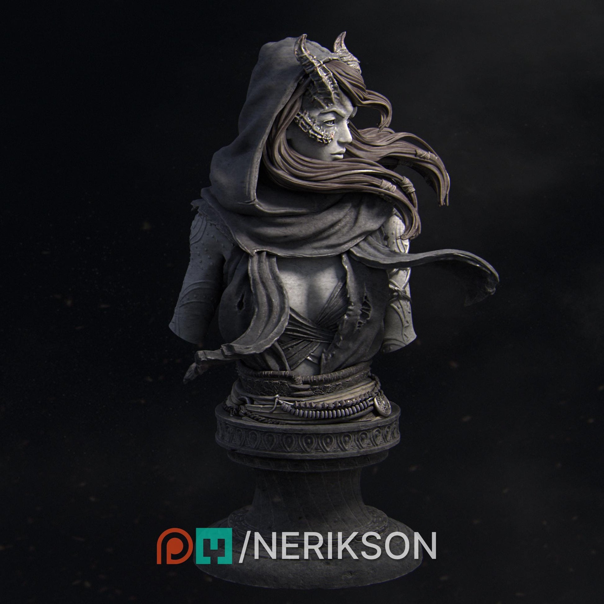Rowena Bust | Collectible Fantasy Bust Statue Miniature | by Nerikson