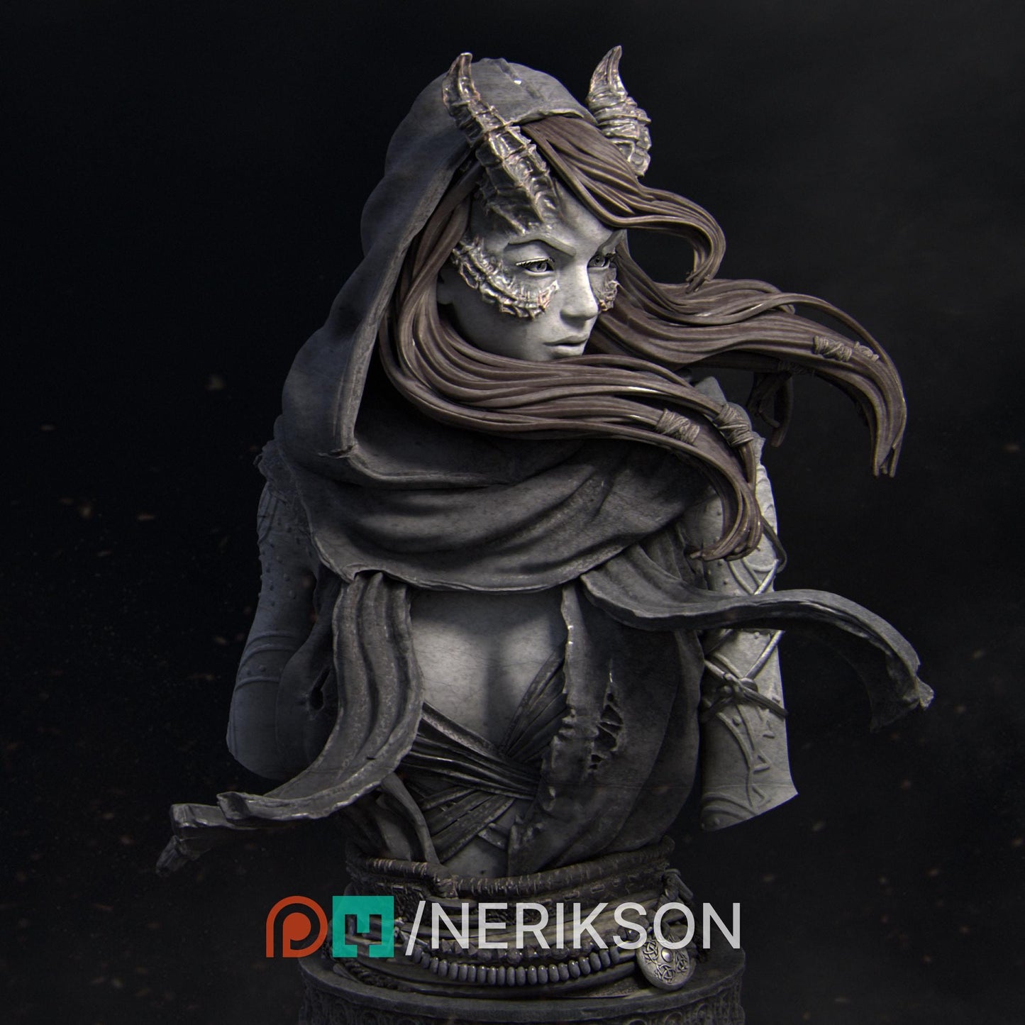 Rowena Bust | Collectible Fantasy Bust Statue Miniature | by Nerikson
