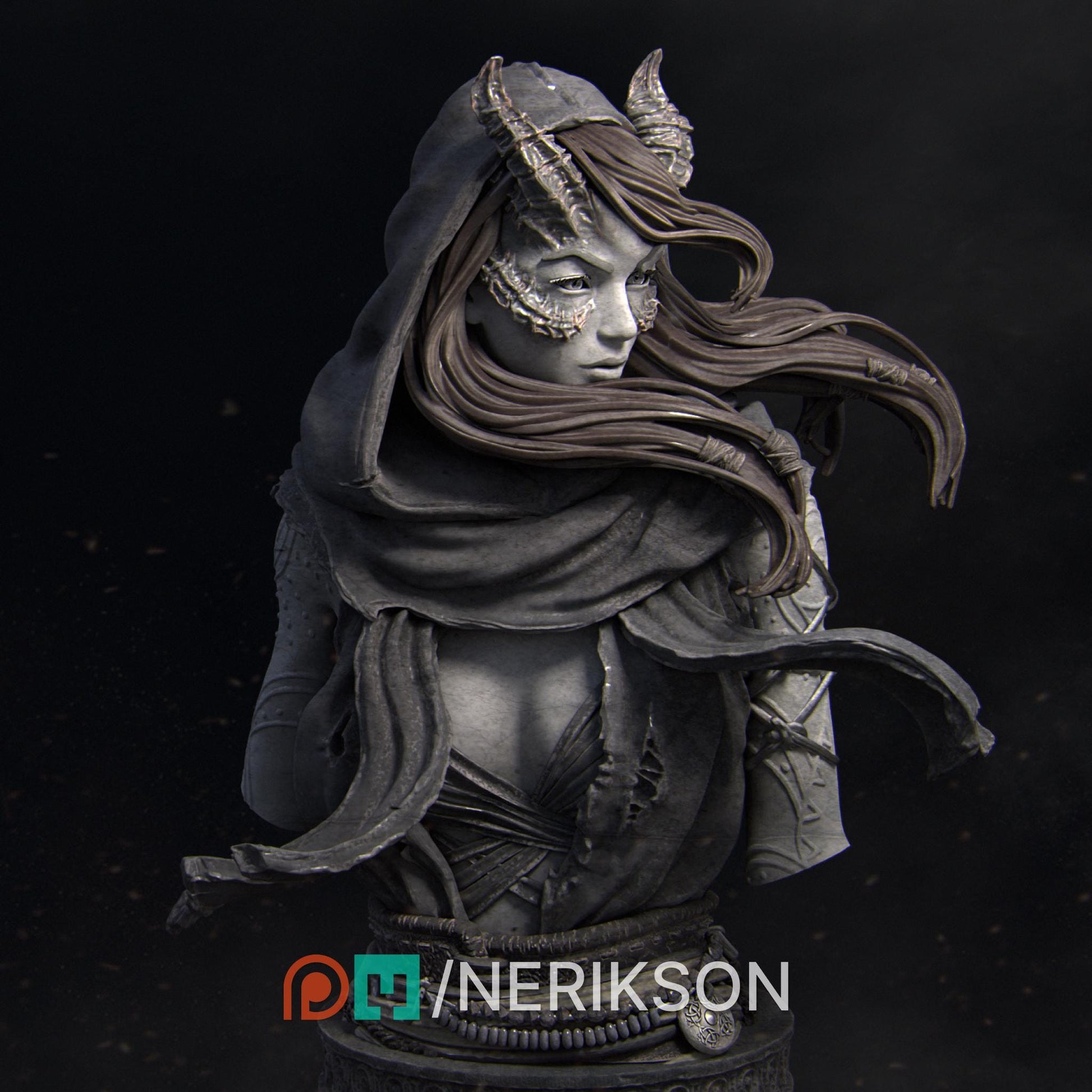 Rowena Bust | Collectible Fantasy Bust Statue Miniature | by Nerikson