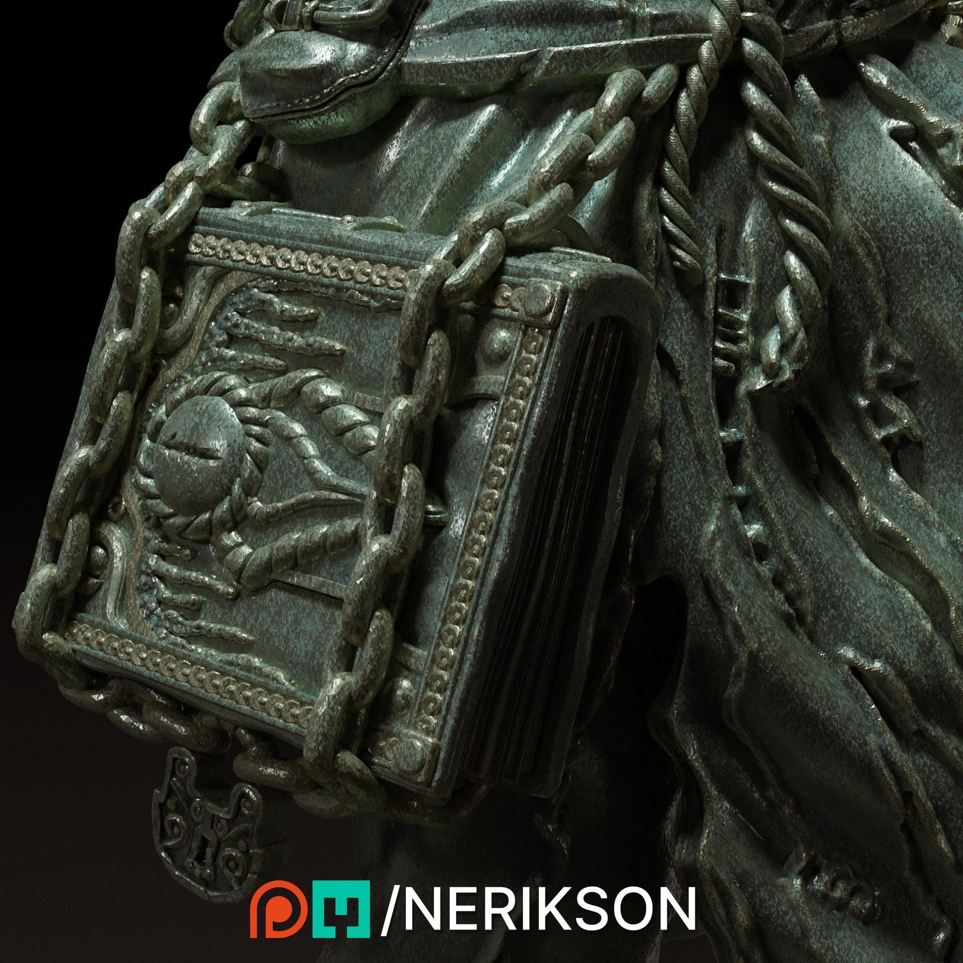 Yelhana, Fathomless Warlock | DnD Female Sorcerer Wizard Collectible Miniature Statue | 75mm / 140mm | by Nerikson