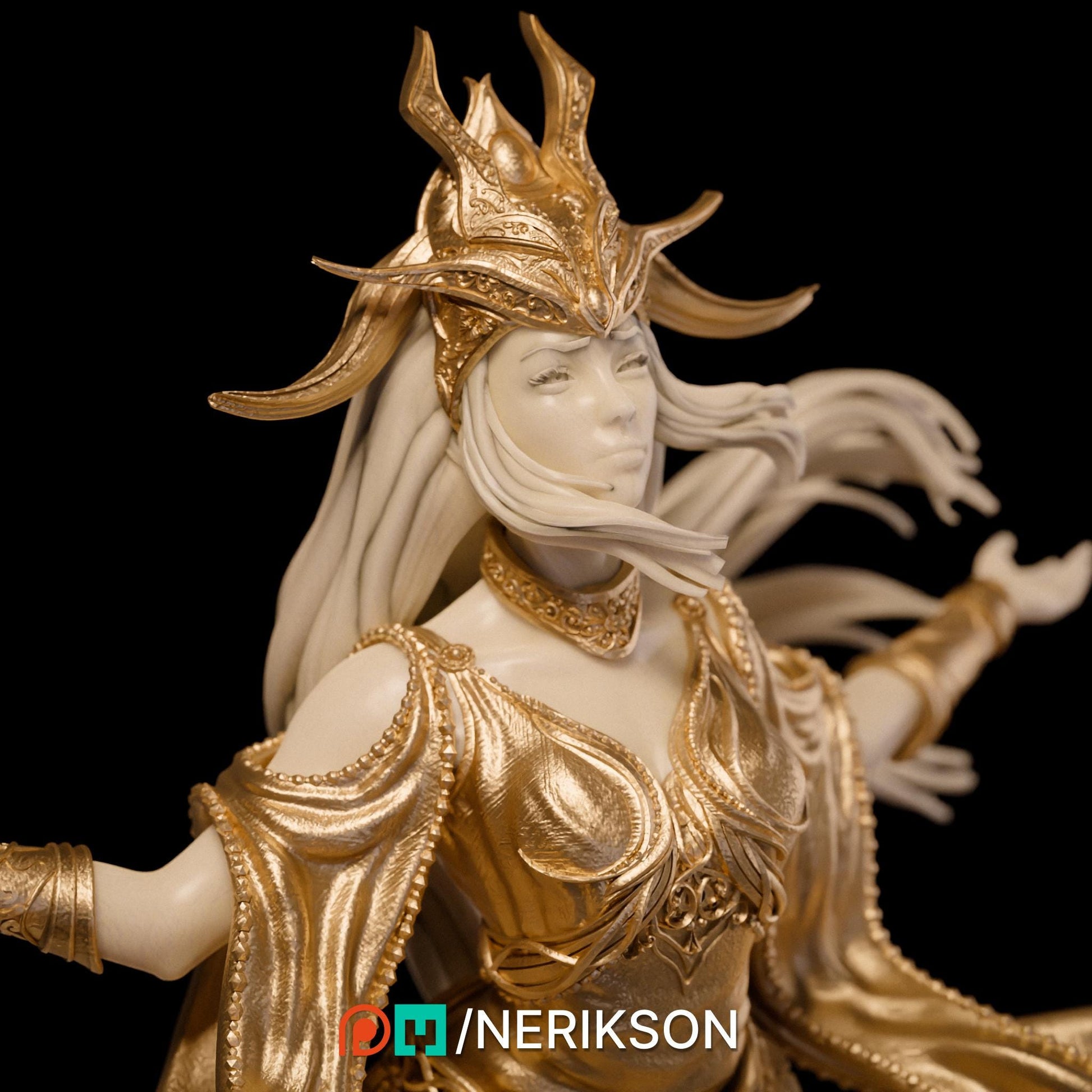 Sophia, the Priestess | DnD Female Monk Cleric Paladin Collectible Miniature Statue | 75mm / 140mm | by Nerikson