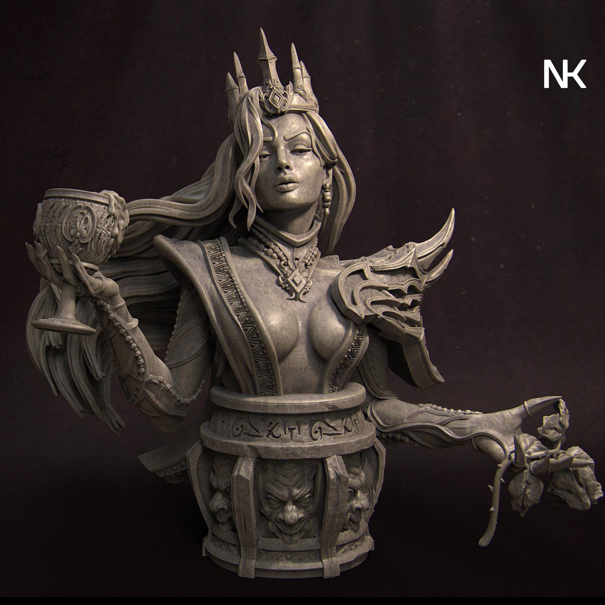 Youth Eternal Bust | Collectible Fantasy Bust Statue Miniature | by Nerikson