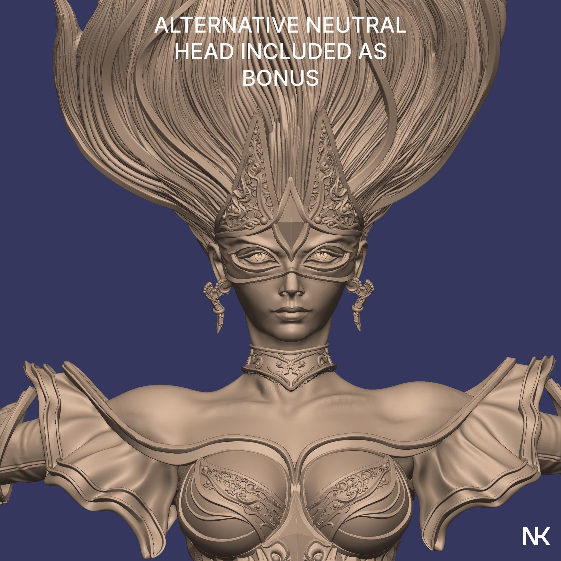 Lyndra the Archmage | DnD Female Witch Sorceress Warlock Collectible Miniature Statue | 75mm / 140mm | by Nerikson