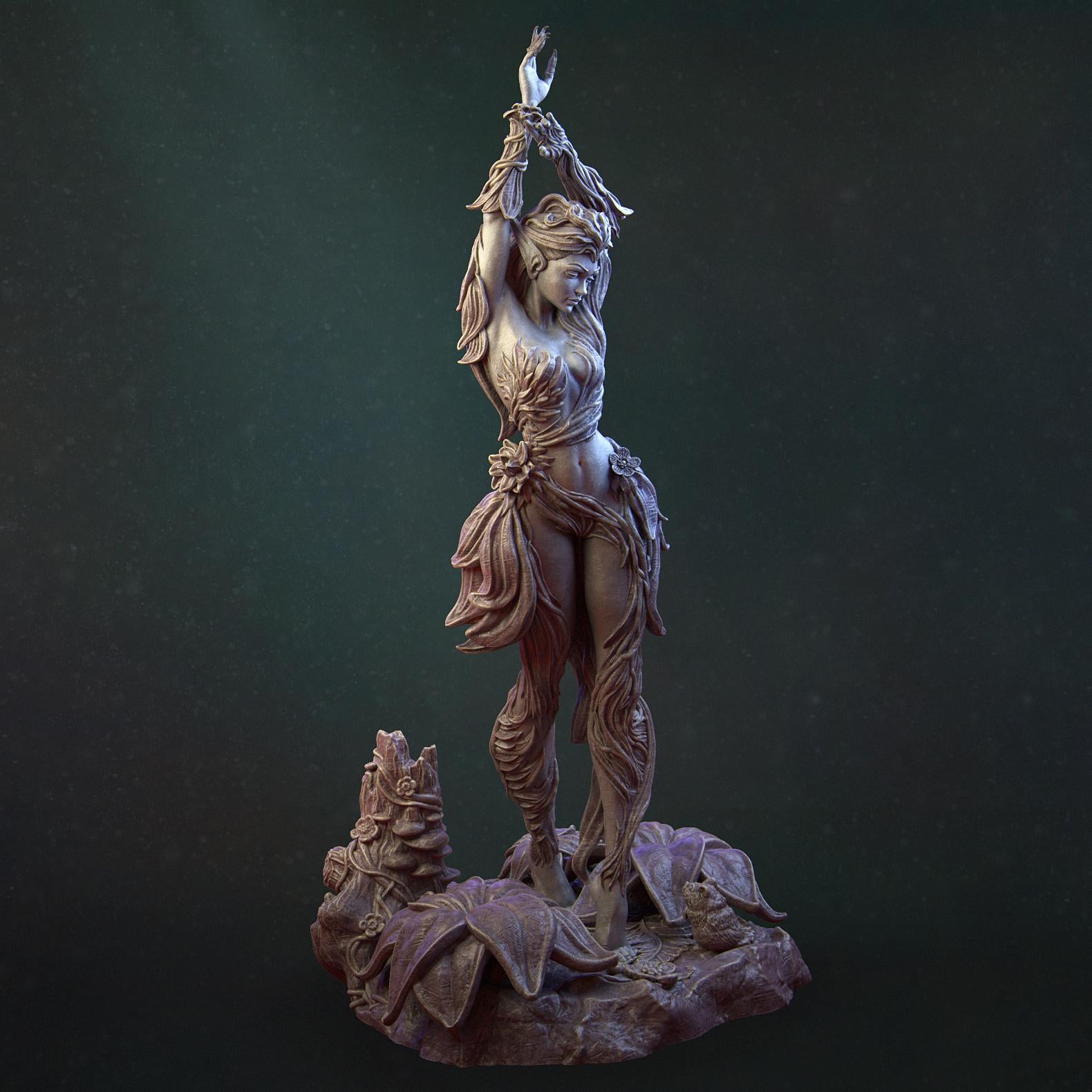 Eyrine | DnD Female Druid Dryad Monstergirl Collectible Miniature | 32mm / 75mm | by Nerikson