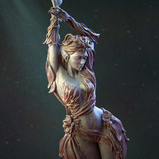 Eyrine | DnD Female Druid Dryad Monstergirl Collectible Miniature | 32mm / 75mm | by Nerikson